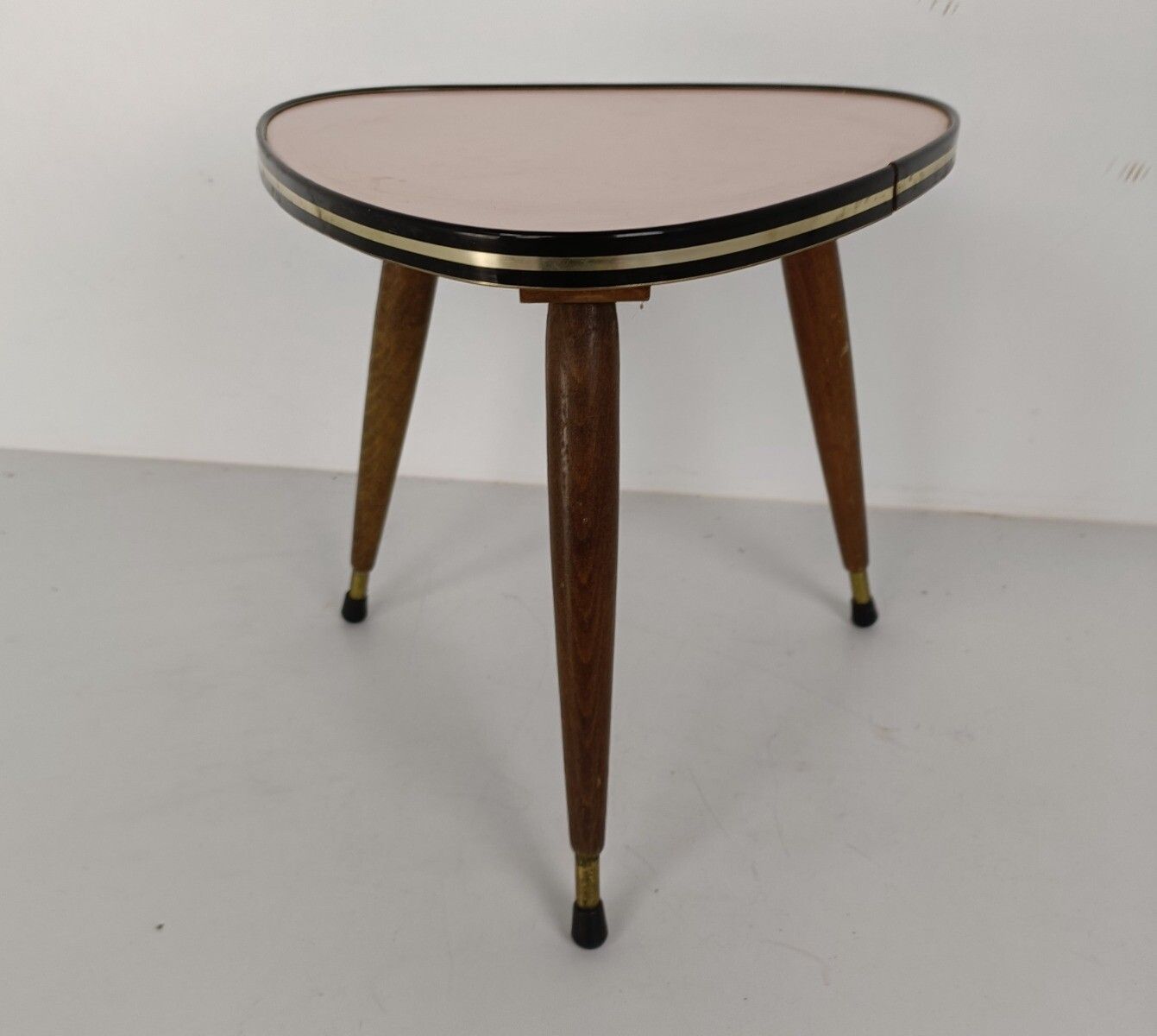 Retro Vintage Tripod Coffee Side Wine Table Mid Century Space Age Rockabilly Pin photo Furniture