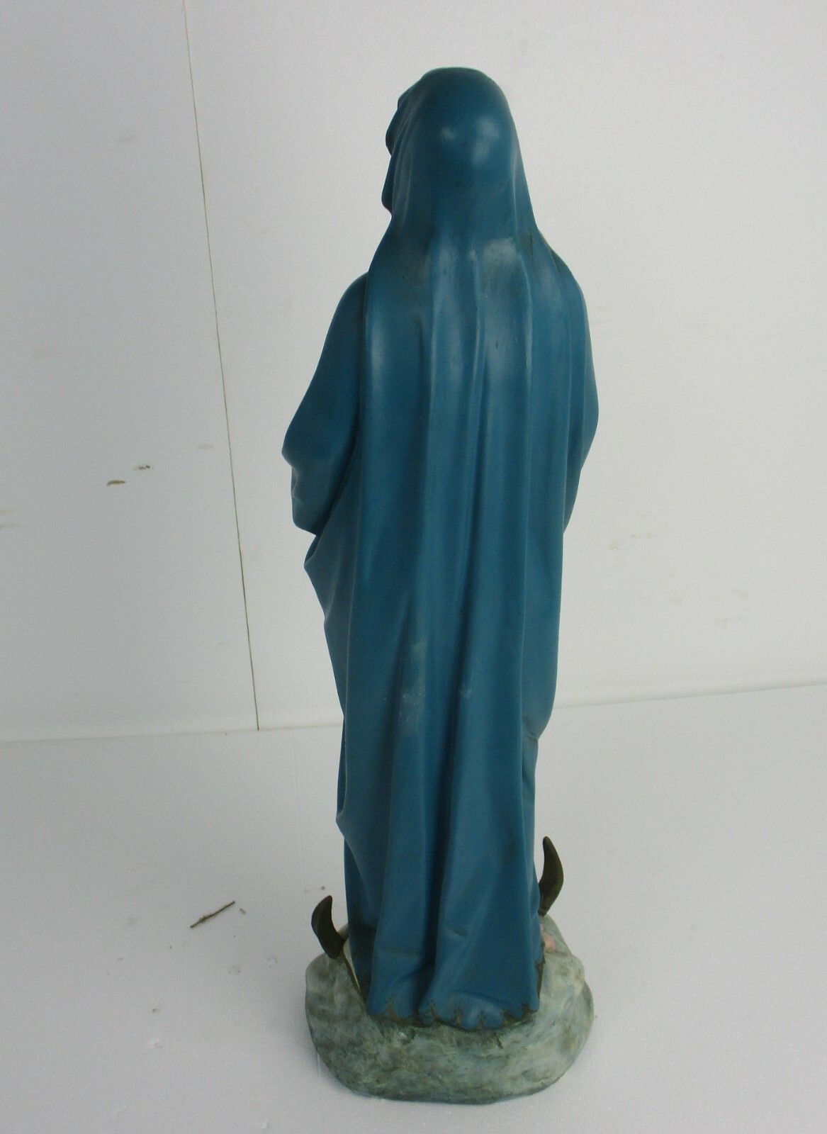 photo furniture Church Statue Virgin Mary  Madonna With Infant Jesus 1900s  Plaster Statue Wow