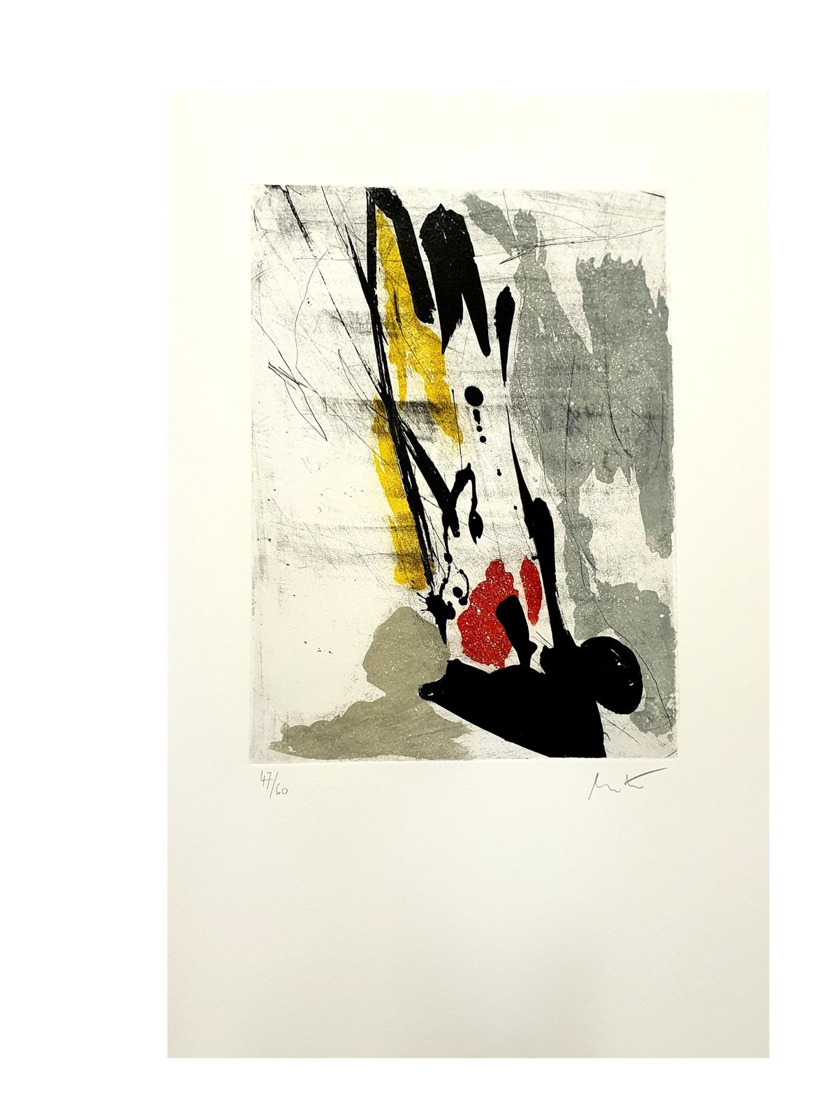 Jean Miottejean Miotte   Abstract Composition   Original Signed Etching1994 photo furniture