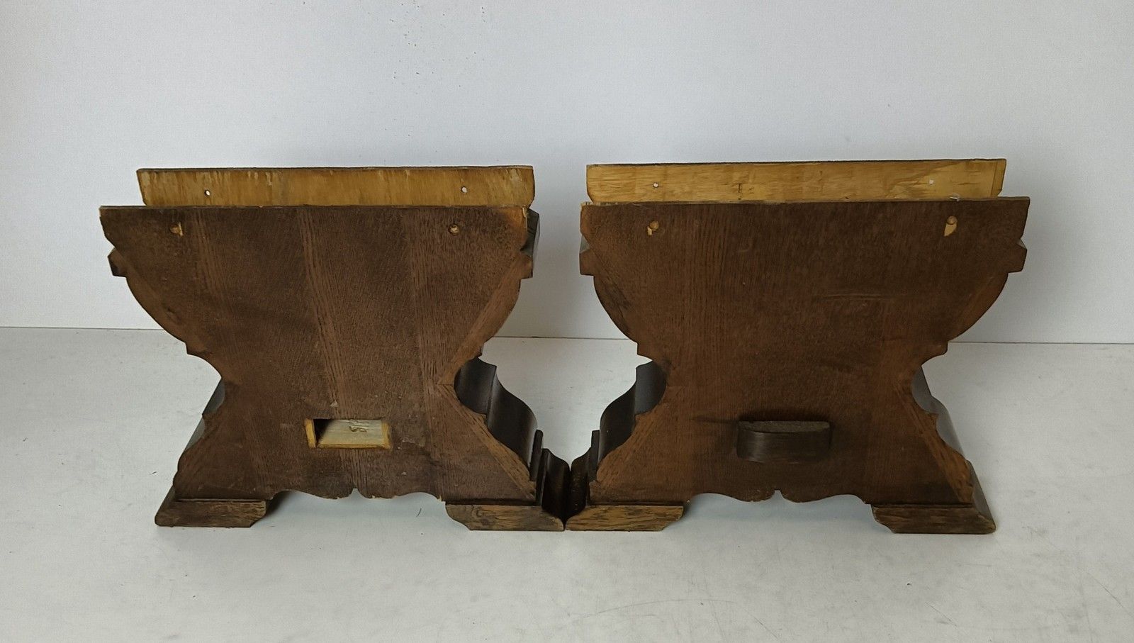 Pair Antique Table Legs Carved Wood Reclaimed Architectural Salvaged  Parts photo Furniture