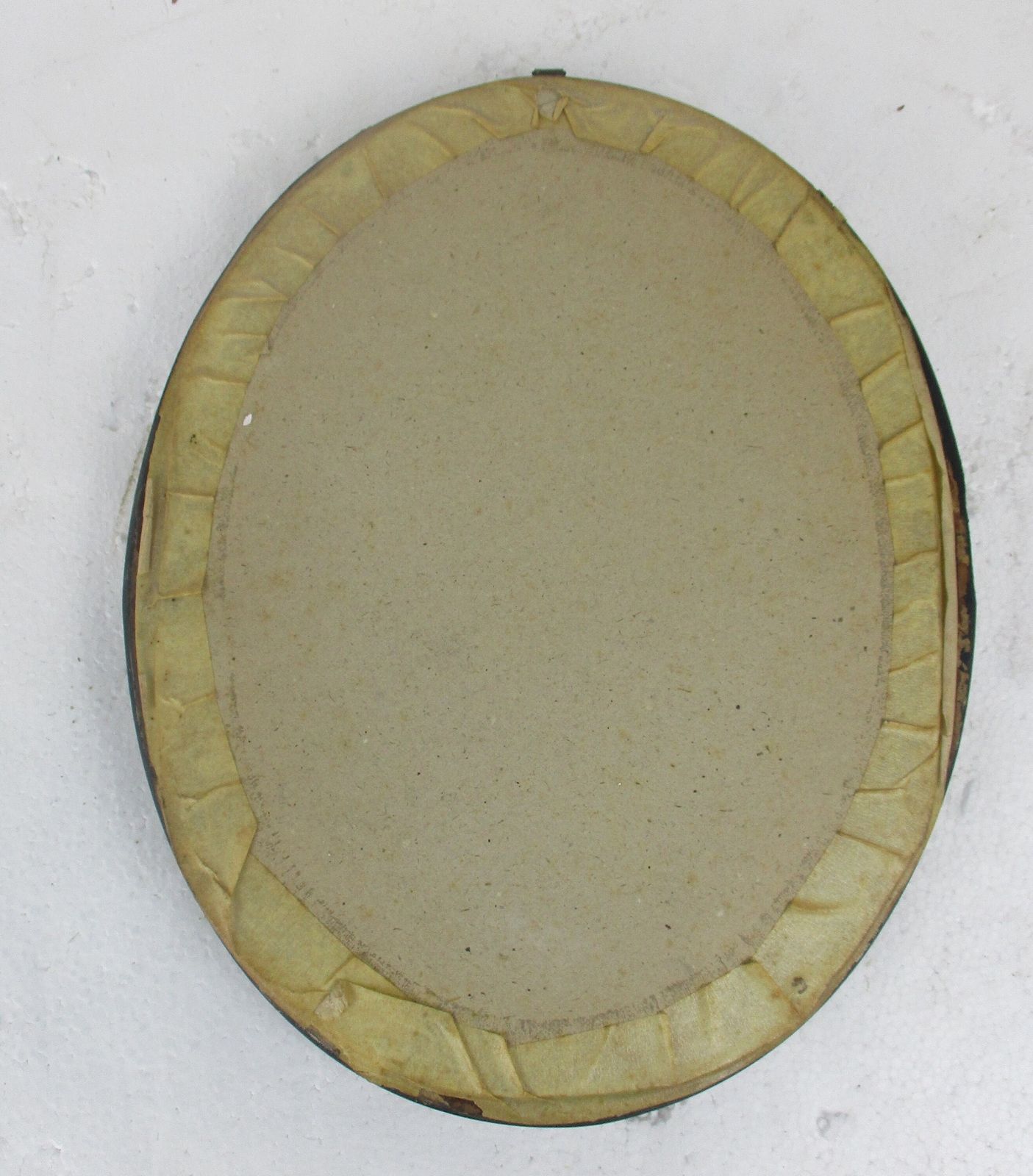Antique Oval Ornate Wooden Frame  Convex Glass Dome Crucifix Cross photo vinterior
