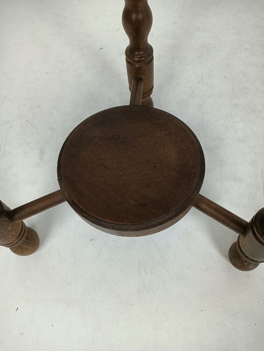 Jacobean Bobbin Legs Wood Side Occasional Table Pedestal Plant Stand Two Tier Ba photo buy