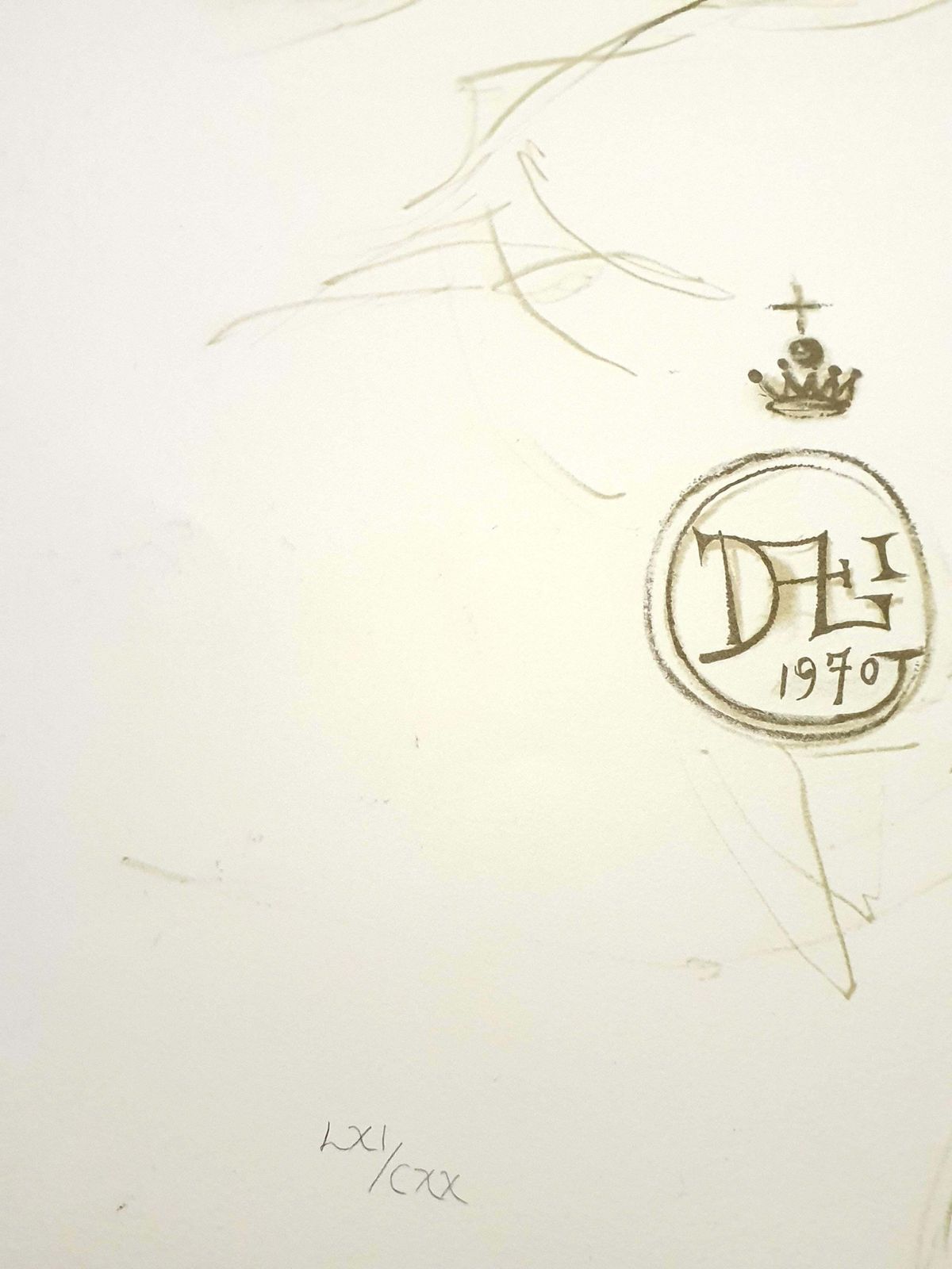 Salvador Dalí­Salvador Dali   Nude With Raised Arms   Lithograph1970 photo for sale