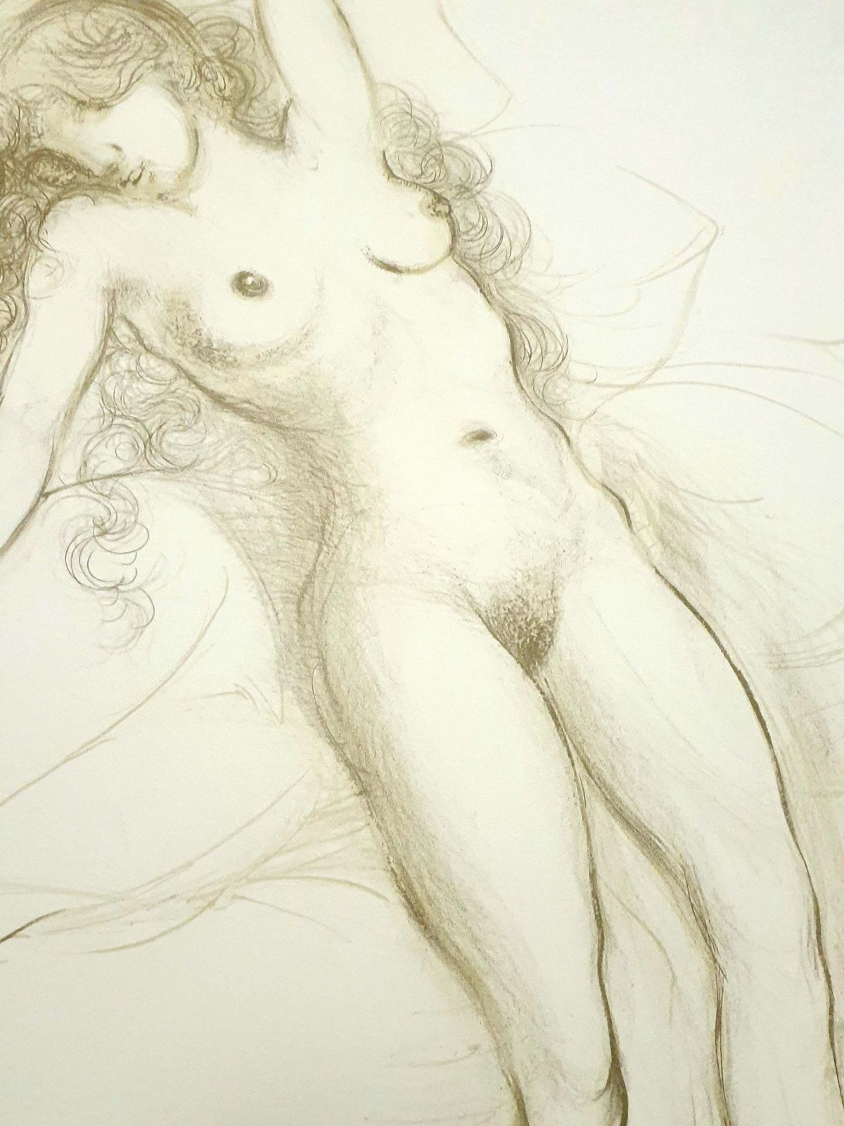 Salvador Dalí­Salvador Dali   Nude With Raised Arms   Lithograph1970 photo vinterior