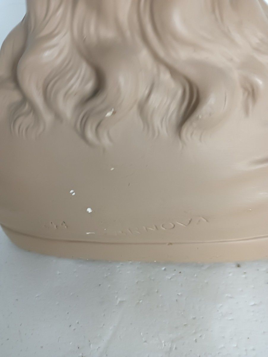Art Deco Plaster Bust Jesus Christ Saviour Holy Heart Plaster Marked Arnova photo Art