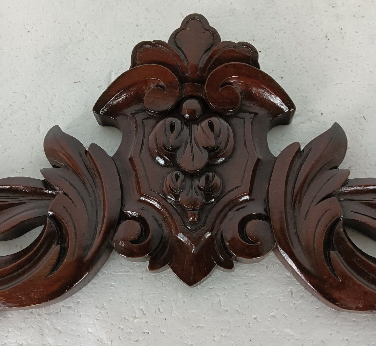 Small Antique Pediment Over Door Hand  Carved Wood Architectural Reclaimed Salv photo buy