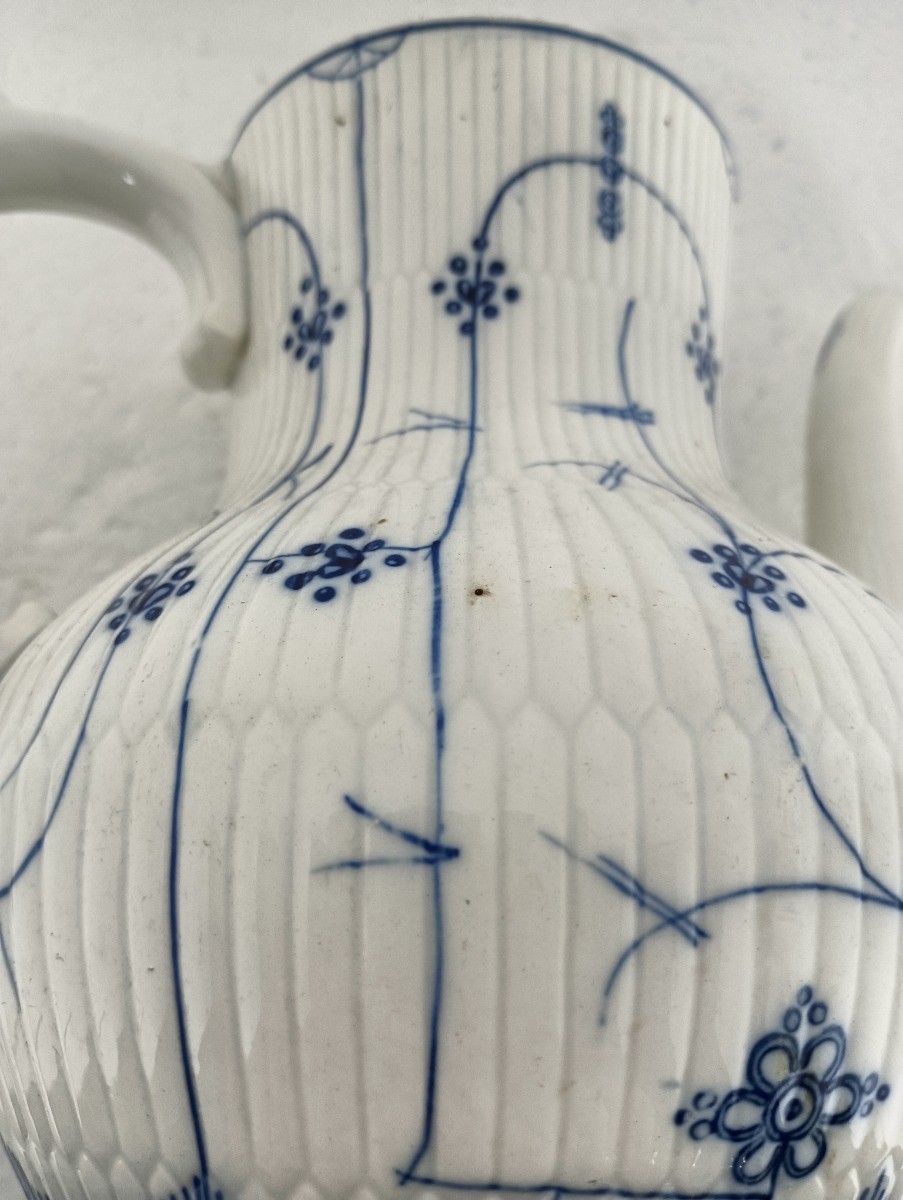 photo furniture Opaque De Sarreguemines Copenhagen Kopenhagen Fluted Teapot Coffee Pot Marked Ic