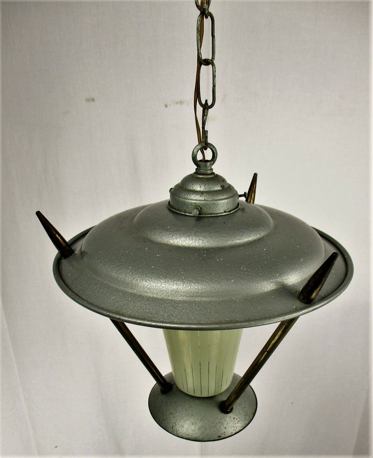 photo furniture Stilnovo Style  Lantern Ornate Brass Chandelier Pendant Mid Century Modern Htf