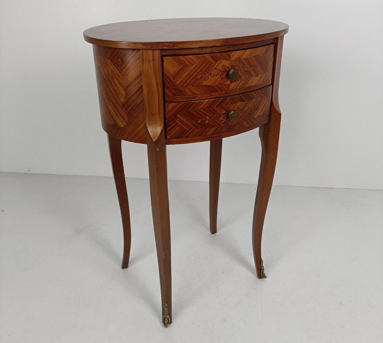 Gorgeous Marquetry Inlay Chest Of Drawers Dresser Cabinet Wood Italian End Table photo for sale