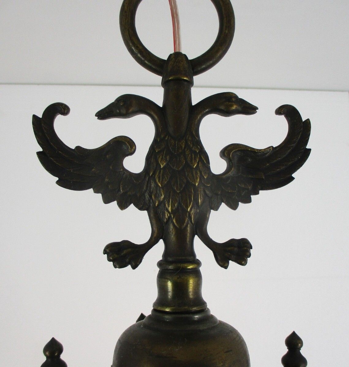 Antique Flemish Dutch Double Chandelier 5 Arms Lights Bronze Brass  Eagles Gothi photo buy