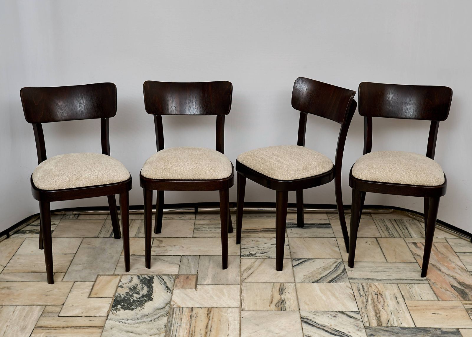 Set Of Four Chairs Ton Czechoslovakia 1960s photo for sale