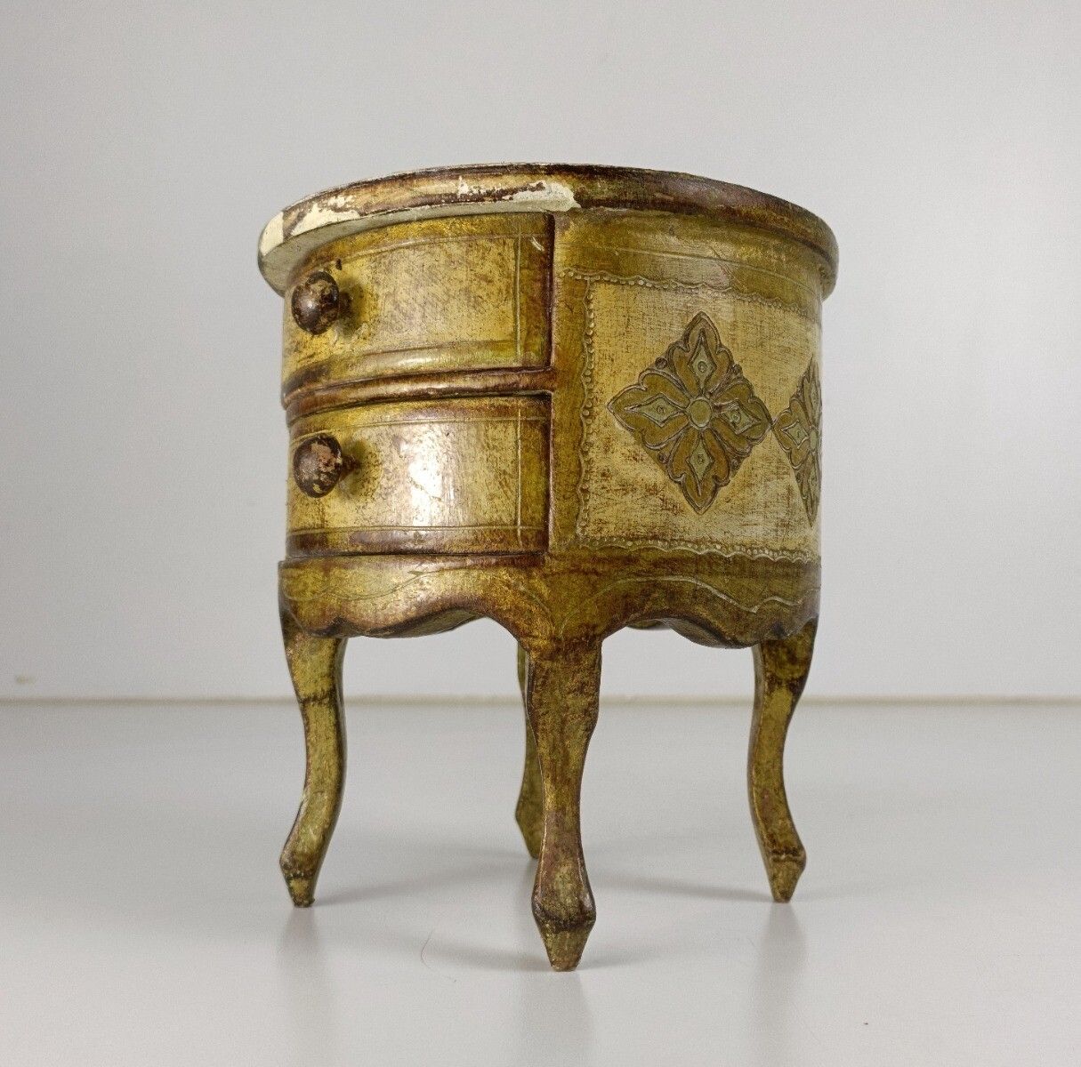 Small Italian Mid Century Hollywood Regency Florentine Jewelry Trinket Box Cabin photo Home Decor