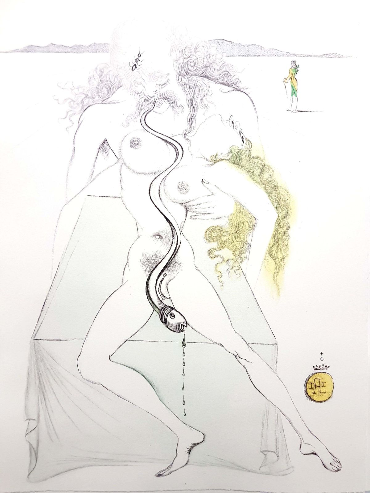 Salvador Dalí­Salvador Dali   Nude Couple1967
