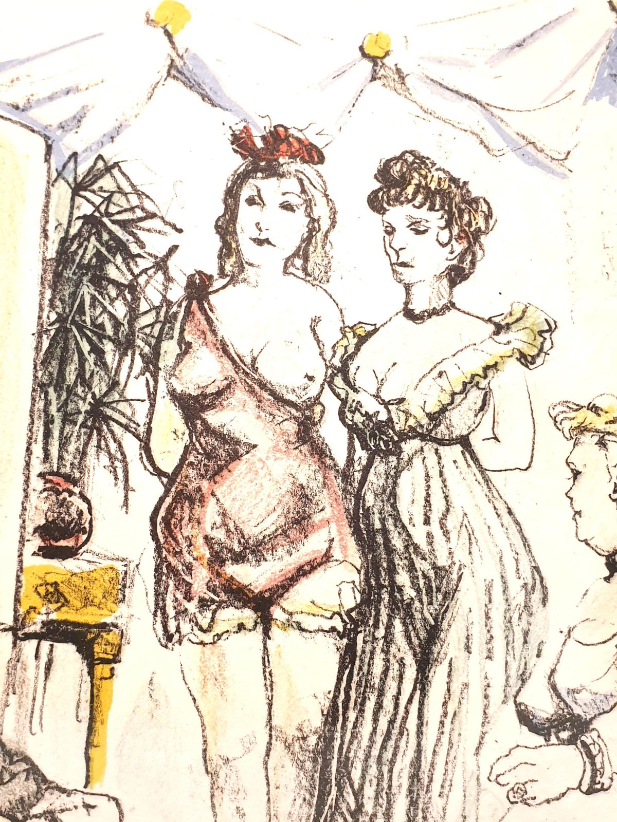 Léonard Tsugouharu Foujitaleonard Foujita   House Of Delights   Original Signed Lithographcirca 1960 photo vintage
