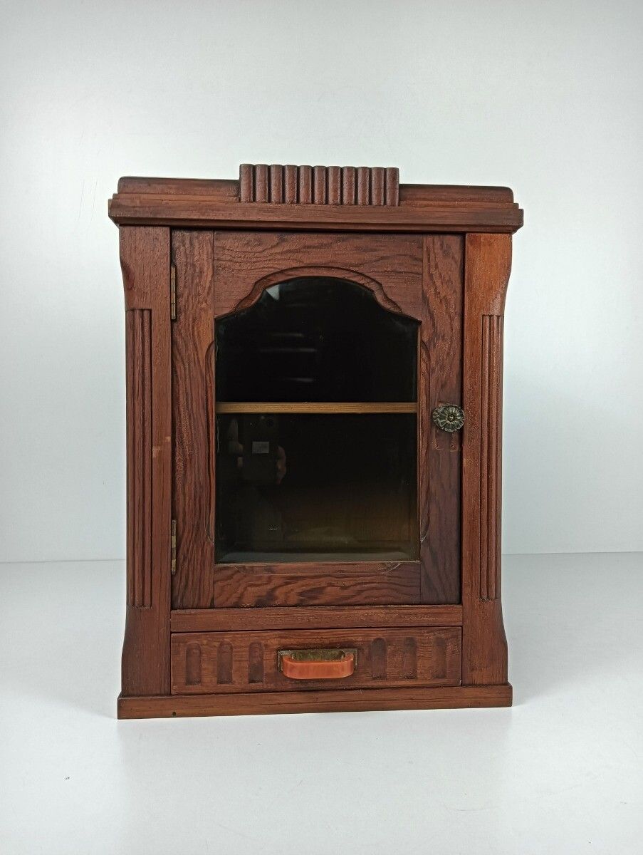 Gorgeous Art Deco Medicine Apothecary Cabinet Antique Beveled Glass, Shaving Cab photo for sale
