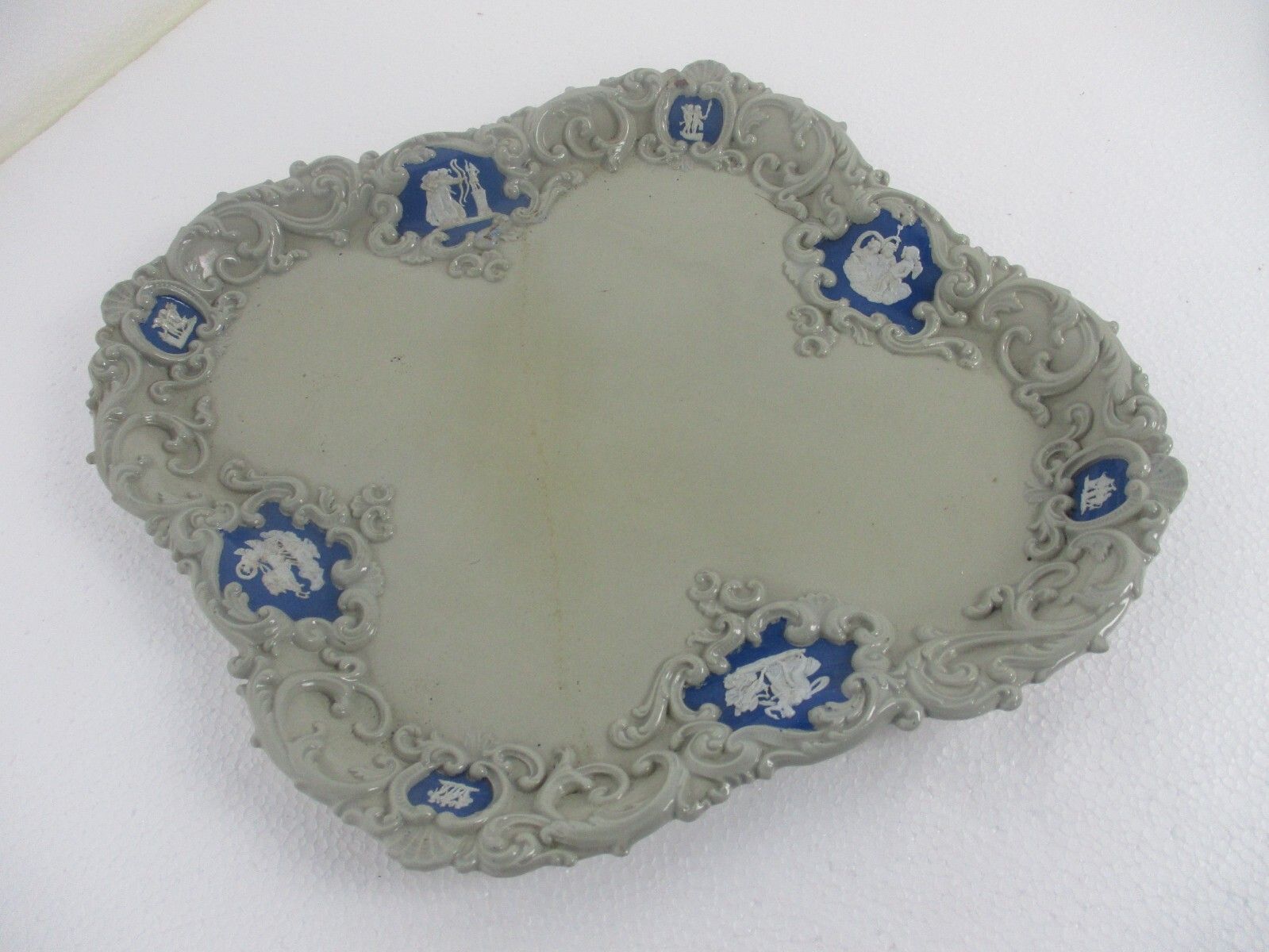 photo buy Antique Breakfast Set Mettlach Boch Stoneware Cameo Dragons 1900s Extremely Rare