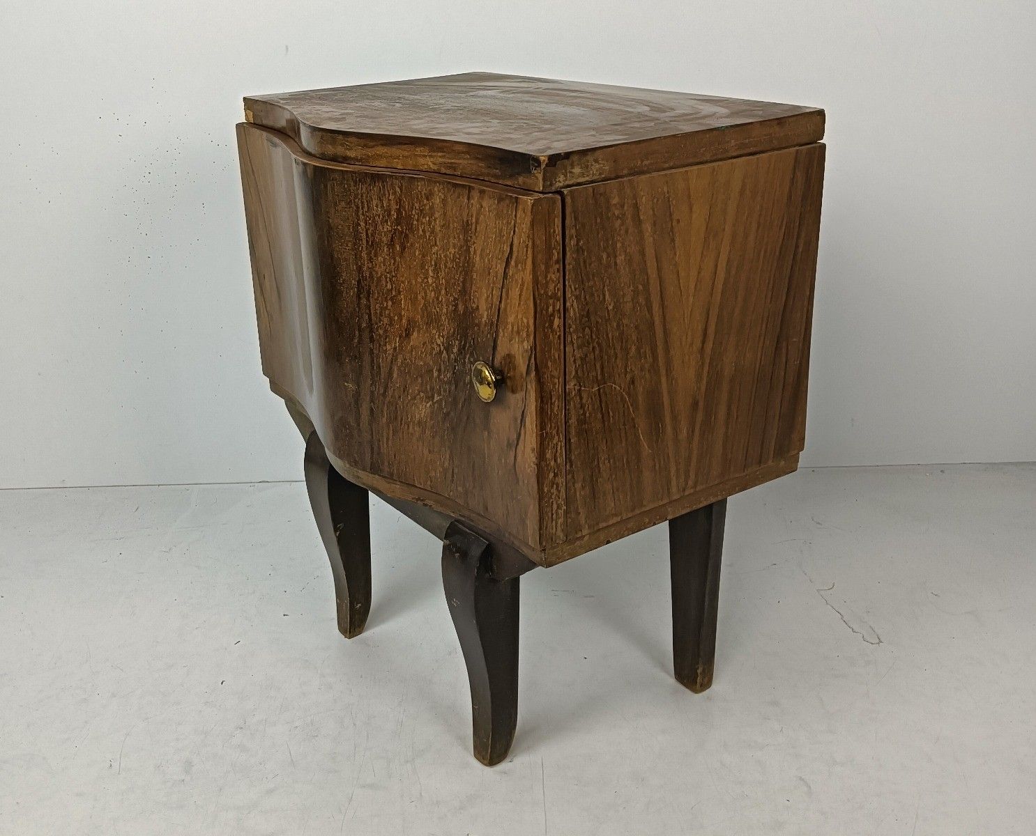 Antique Art Deco Art Nouveau  Side Cabinet End Table Nightstand Farmhouse Style photo vintage