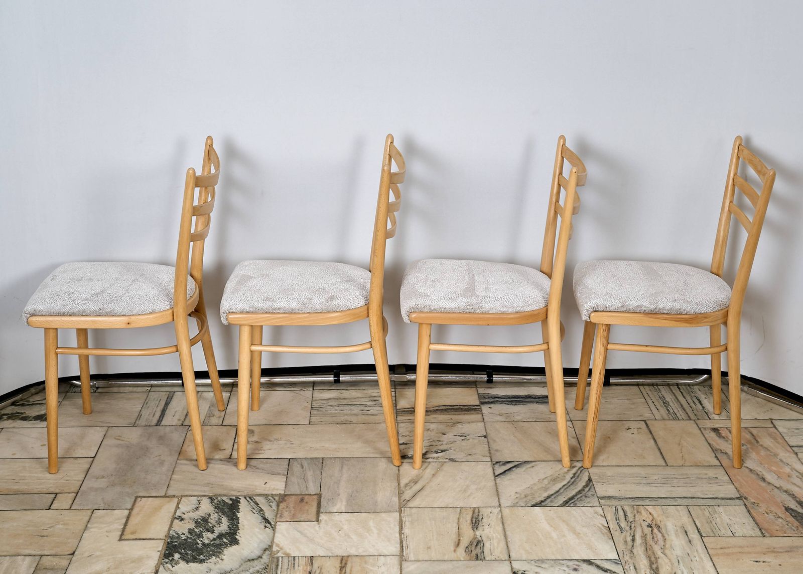 Set Of Four Chairs Ton Czechoslovakia 1960s photo Furniture