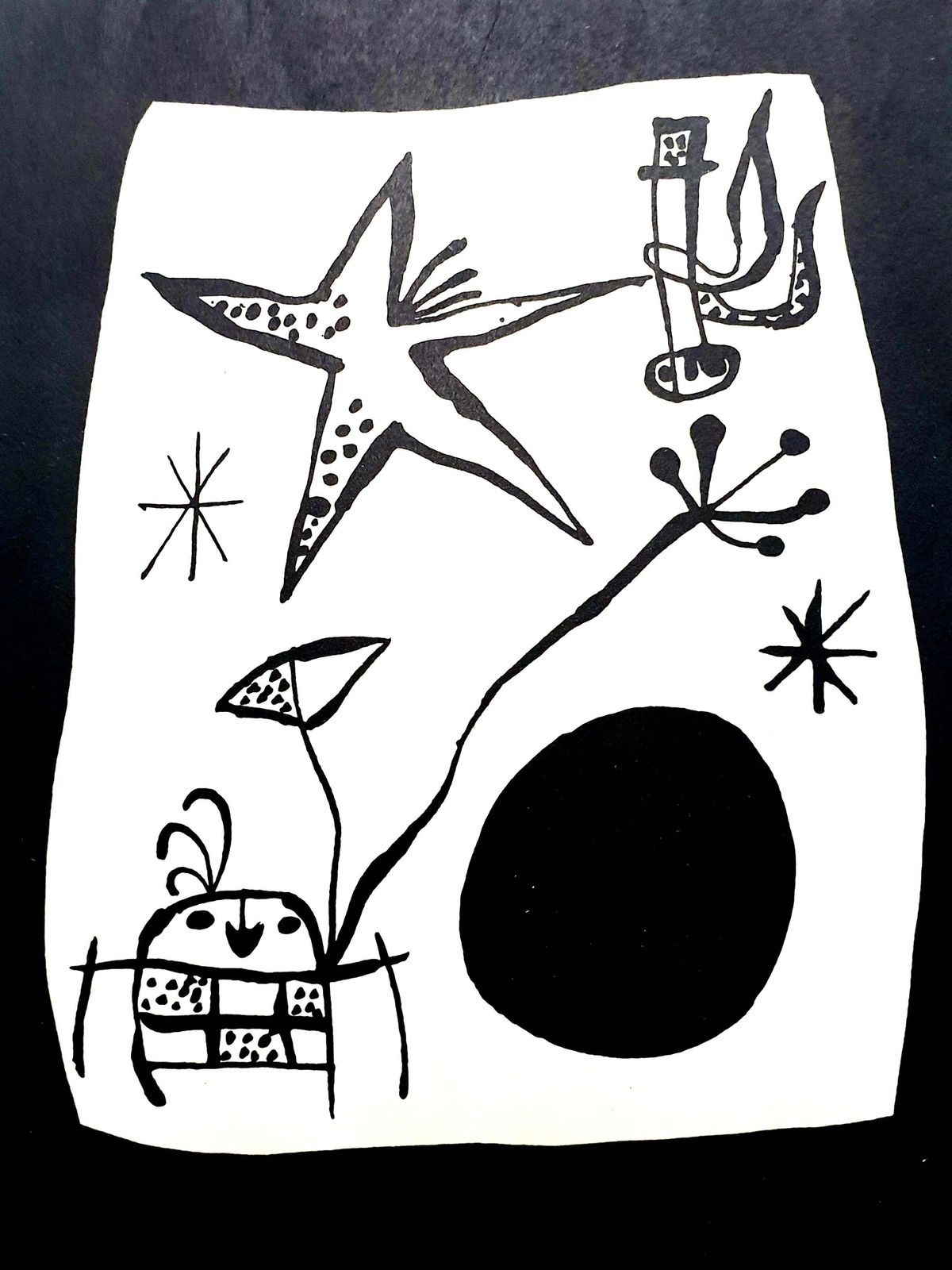 Joan Miróback Cover, From Joan Miro By Jacques Prevert And Georges Ribemont Dessaignes1956 photo furniture