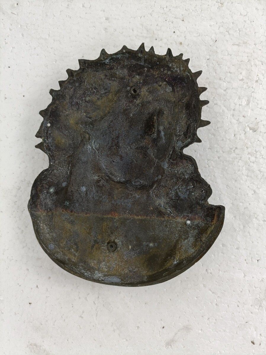 Heavy Brass  Wall Hanging  Jesus Christ  Head Of Thorns Plaque Gorgeous Antique photo 61.0