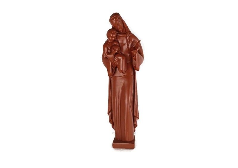 Large Art Deco Antique Statue Virgin Mary Madonna With Infant Albert Poels