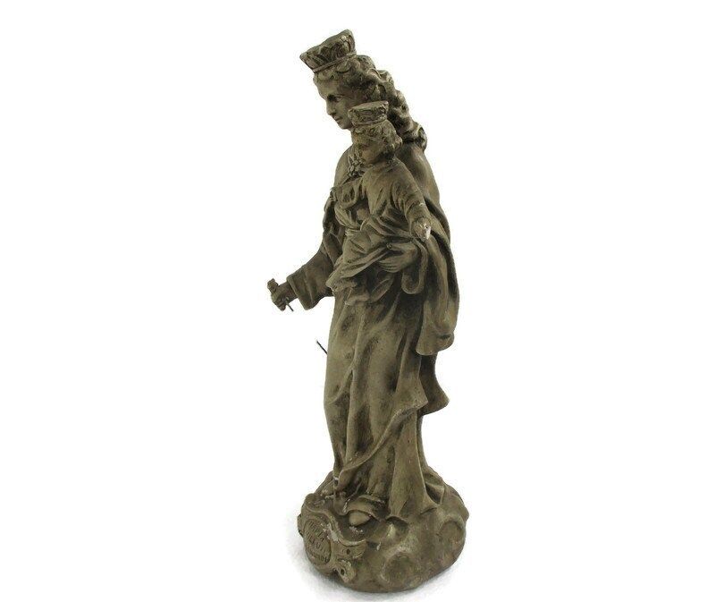 Majestic Mary Auxilium Christianorum Statue Virgin Mary Madonna Crowned Infant C