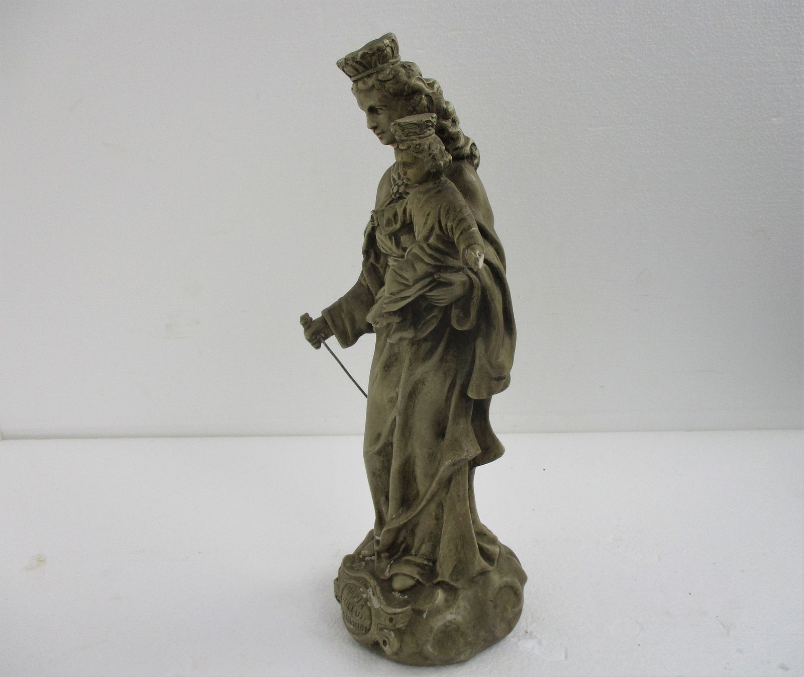 Majestic Mary Auxilium Christianorum Statue Virgin Mary Madonna Crowned Infant C photo vintage