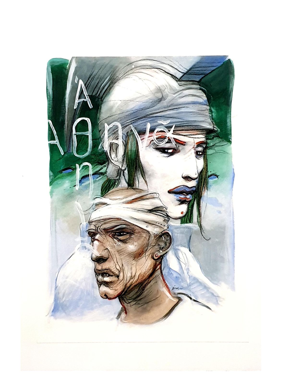 Enki Bilalenki Bilal   Athena   Original Lithograph2012 photo furniture