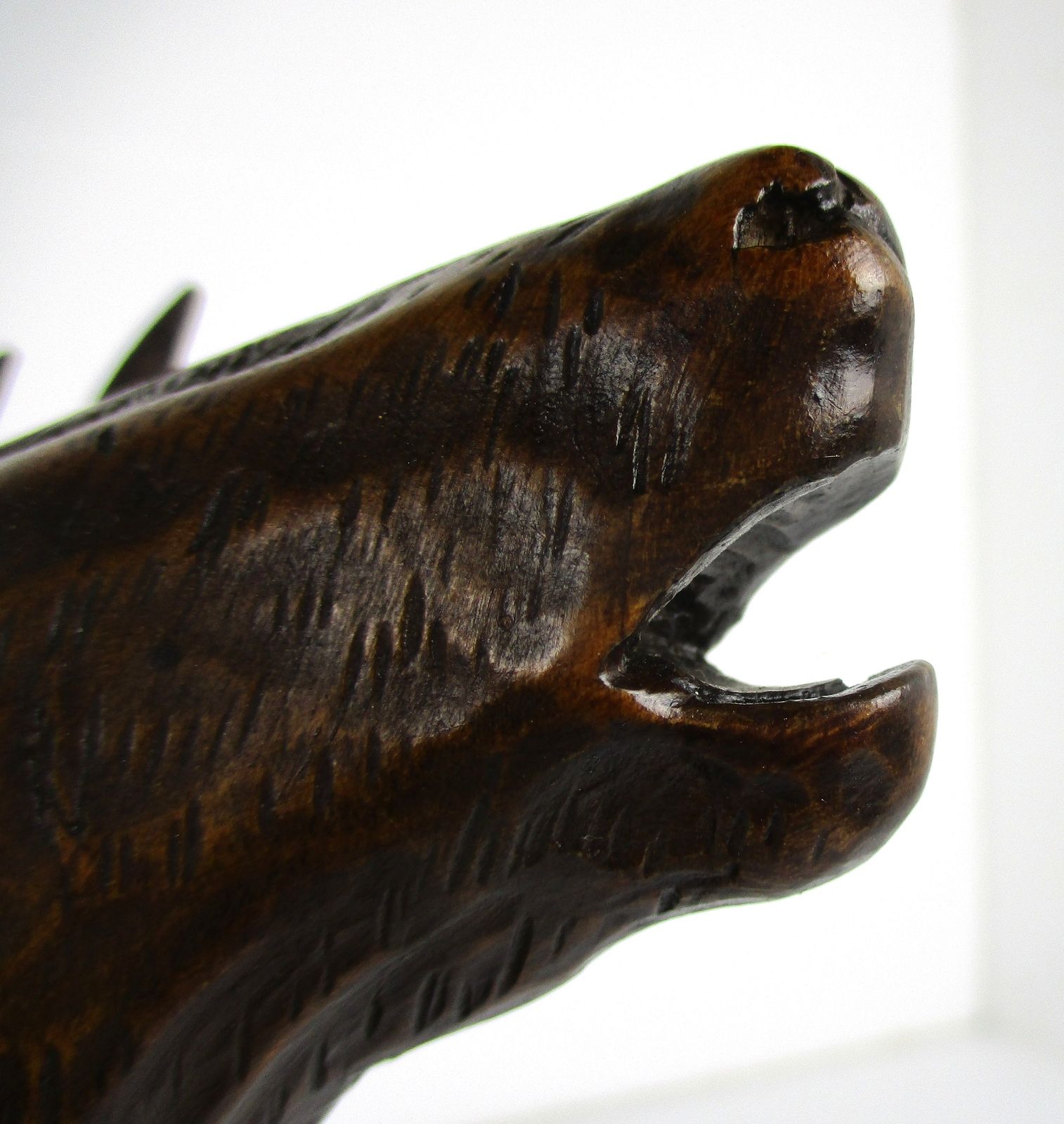 photo for sale Black Forest Sculpture Figurine Hand Carved Deer Roe Buck Stag Marked