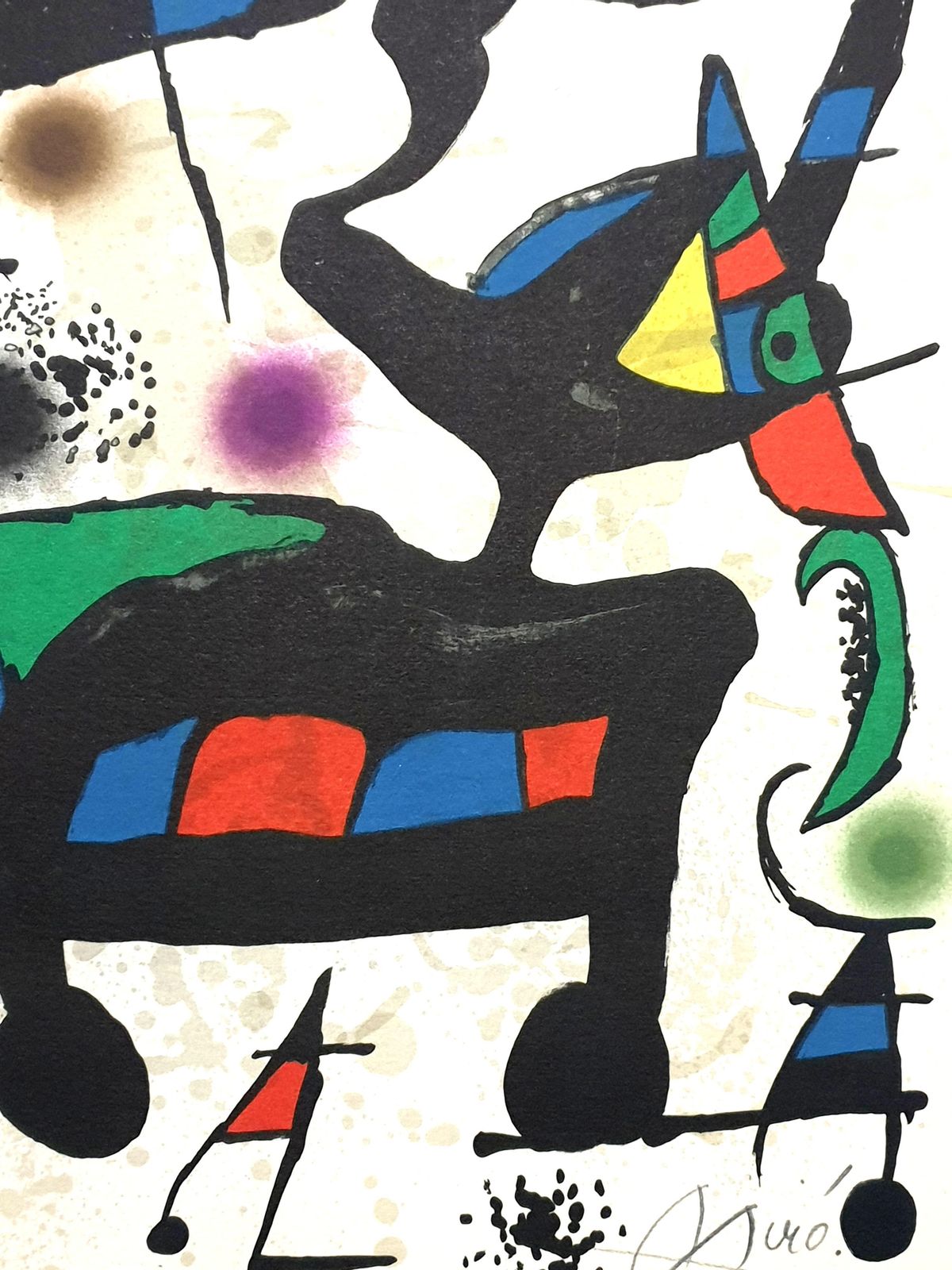 Joan Mirójoan Miro   “Plate I” From “Oda À Joan Miró”   Lithograph1973 photo furniture