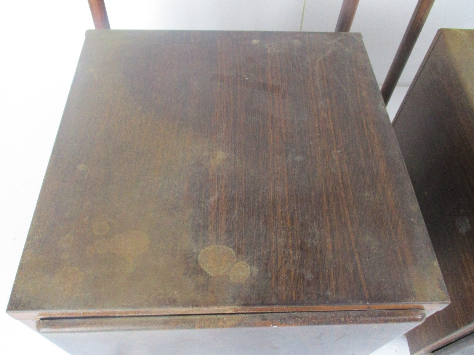 Pair Industrial Nightstands Mid Century Designed By Hermann Friedrich Mertens photo vinterior