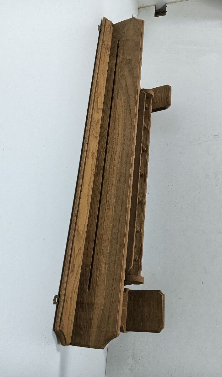 Gorgeous Antique Large Coat Hat Rack Flanders Carved Wood Spindles Farmhouse Sty photo furniture