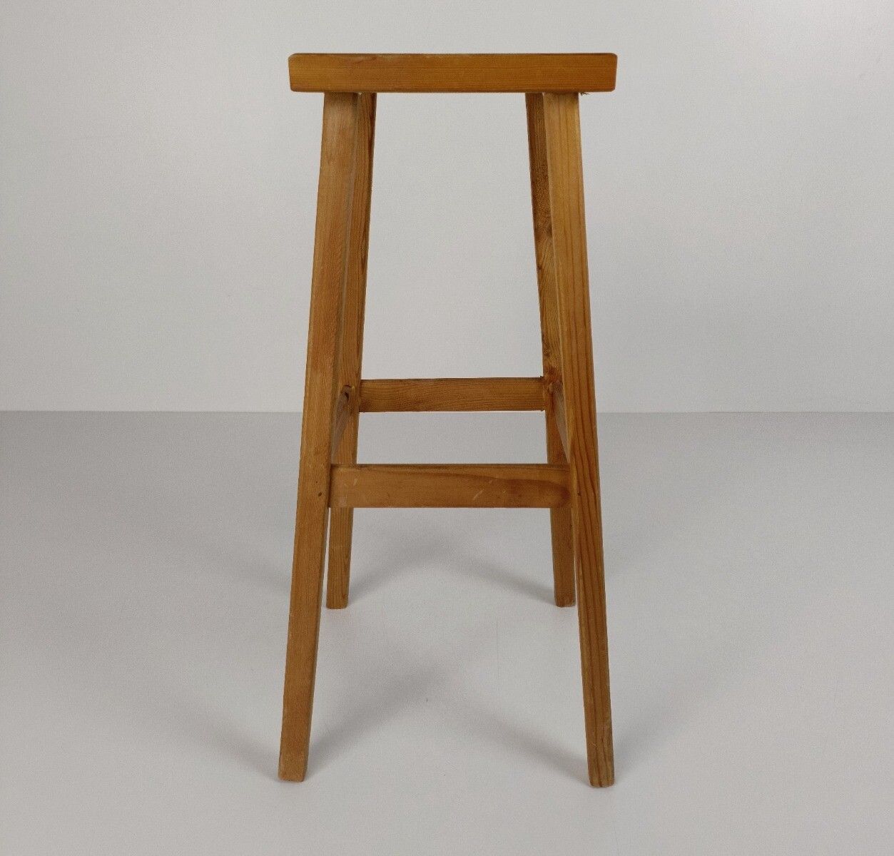 Vintage Pine Wood Pedestal Display Table Plant Stand  Bonsai Stand  Flower Table photo for sale