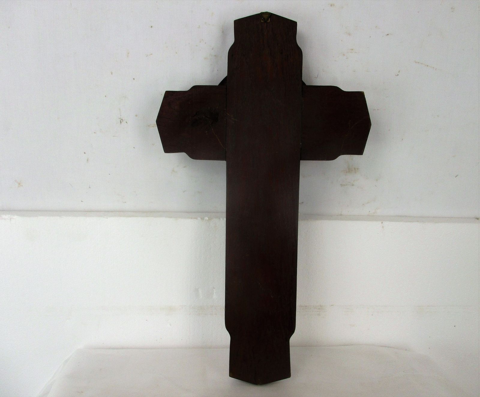 Large Hand Carved Wood Art Jesus Christ Head Of Thorns Sculpture Crucifix Oak Go photo buy