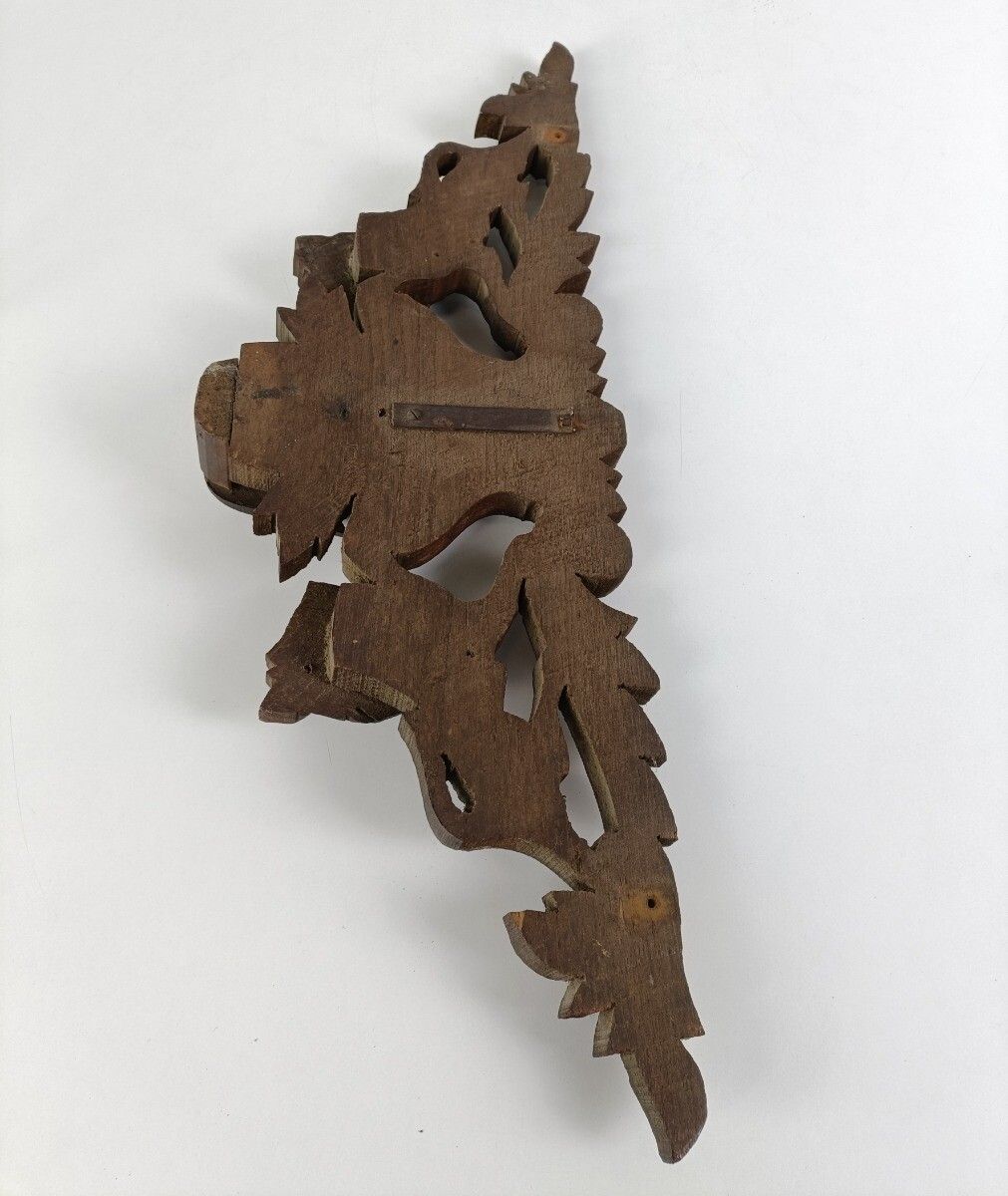 photo for sale Hand Carved Ornate Antique Pediment Over Door Wood Animals Foxes Reclaimed Archi