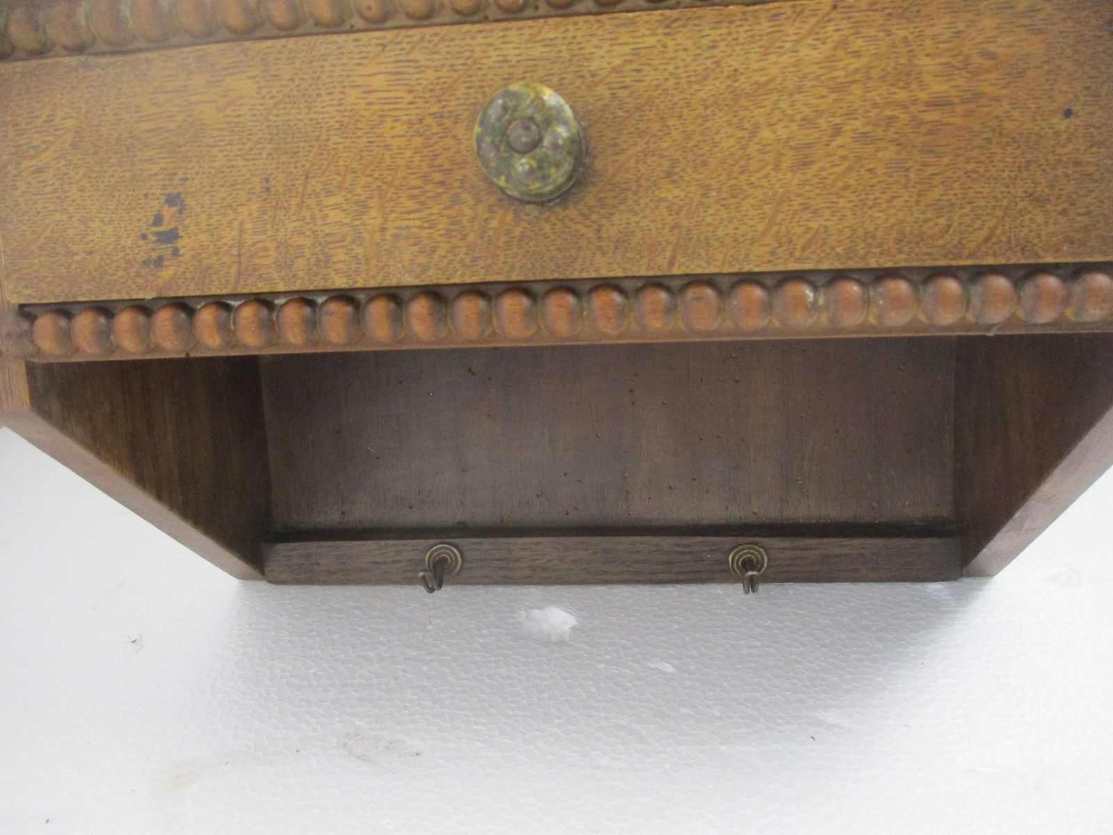 Kitchen Apothecary Medicine Bathroom Wall Cabinet Ornate Hand Carved Wood Bevele photo for sale