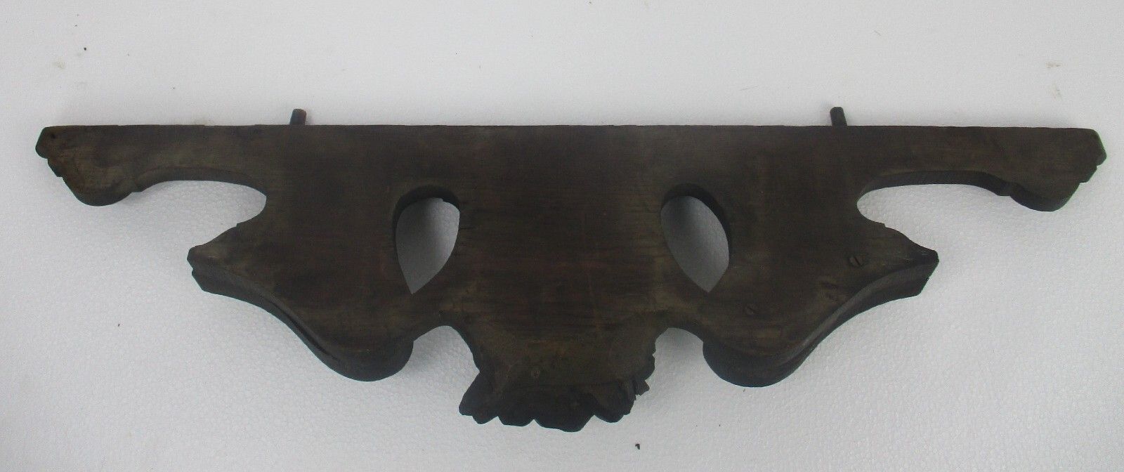 Carved Wood Oak Pediment Over Door Architectural Antique 19thc Lion Head Wow photo 427.0