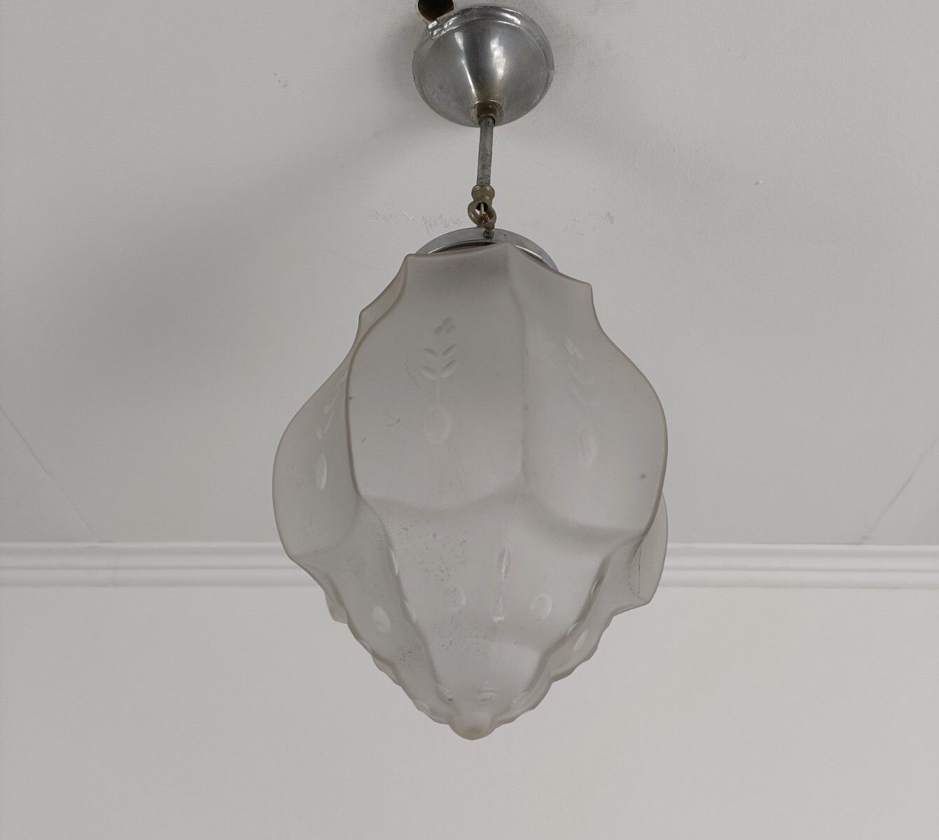 Skyscraper Pendant Lantern Chandelier  Ceiling Light Frosted Etched Glass Art De