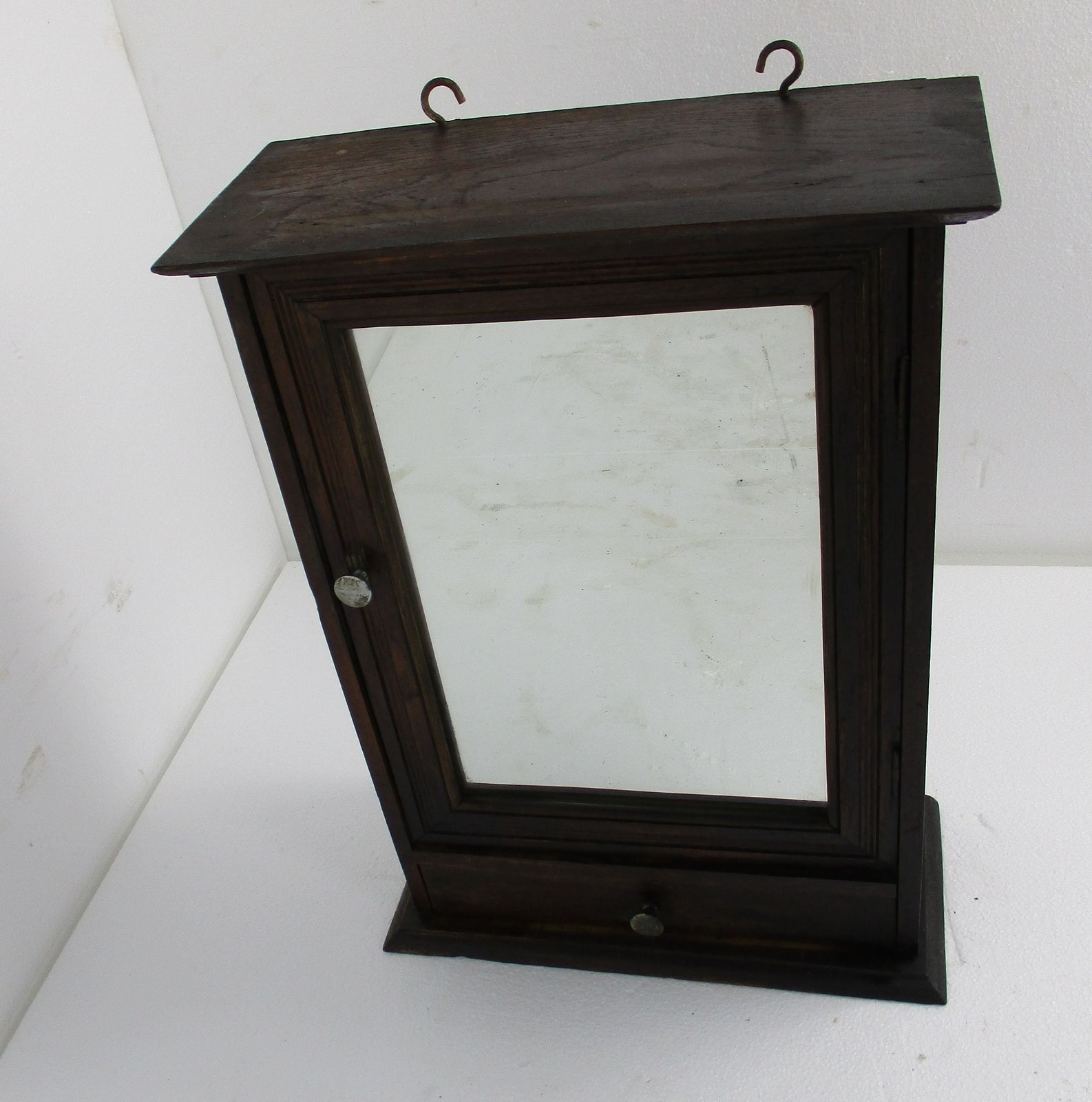Kitchen Medicine Apothecary Bathroom Cabinet Glass  Carved Wood Mid Century Barn photo furniture