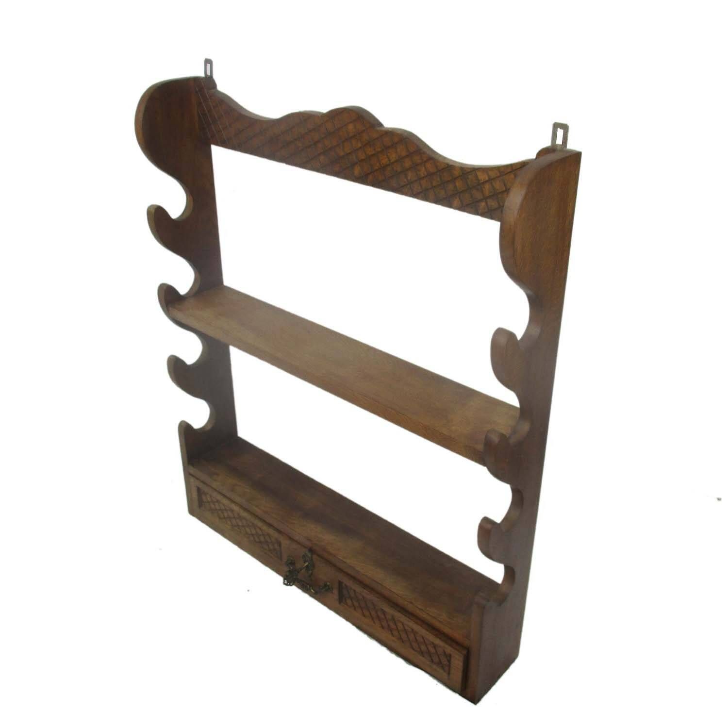 Beautiful Ornate Plate Pipe Rack Shelf Cabinet Standing And Hanging Hand Carved photo for sale