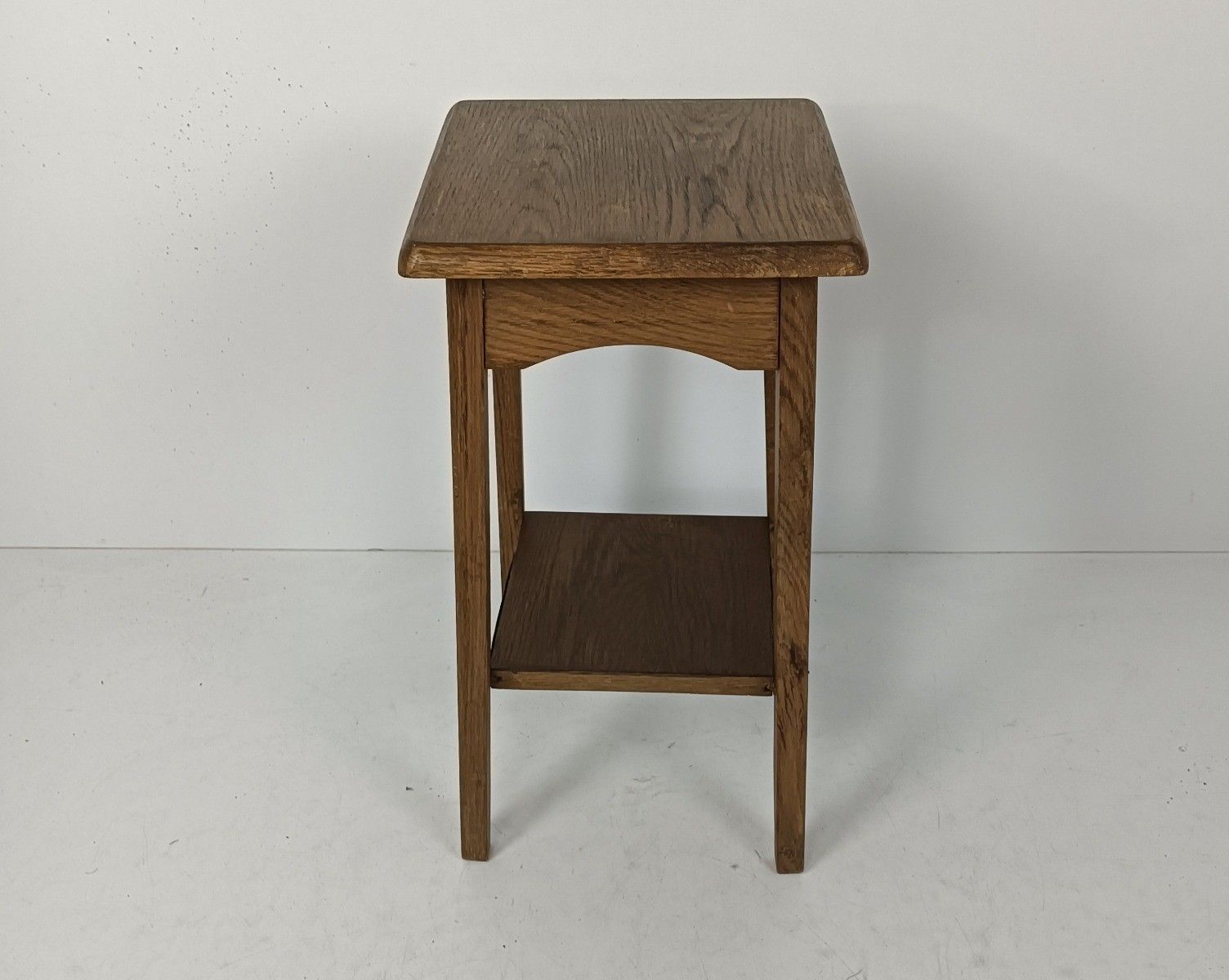 Vintage Stool Pedestal Plant Stand Side Occasional Table Vintage  Two Tier Carve photo furniture
