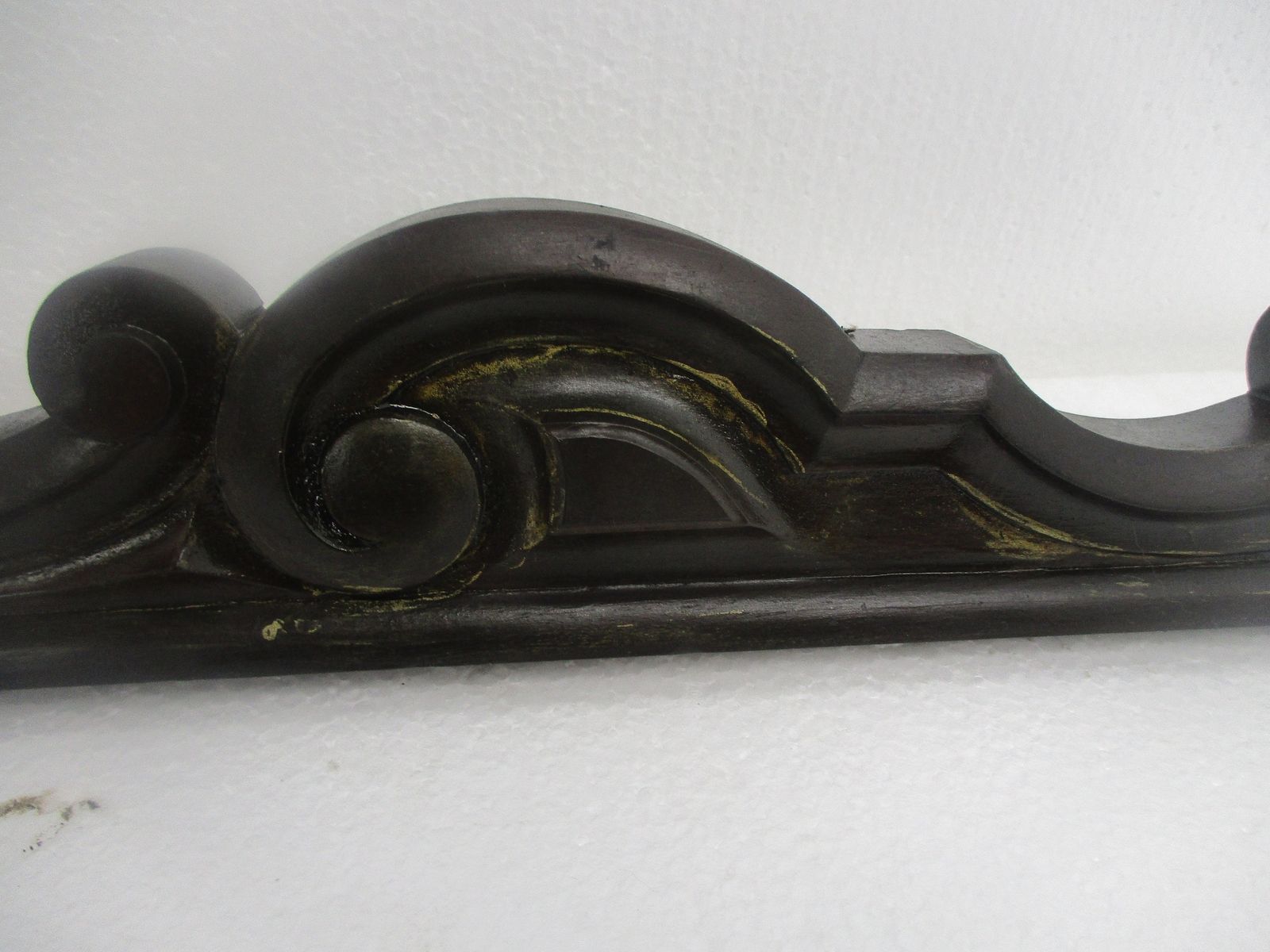 photo furniture Couple Corbels Finials Hand Carved Wood Pediment Over Door Architectural Antique