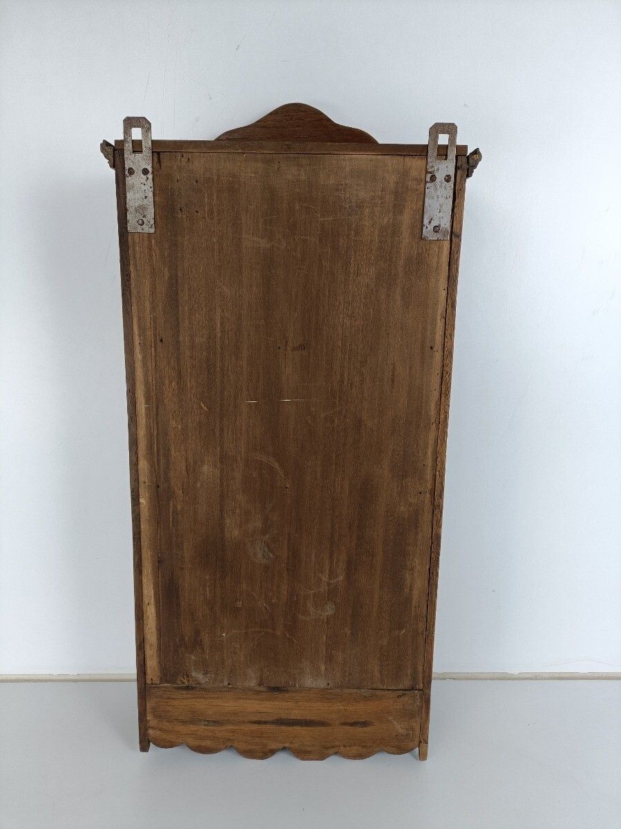 photo furniture Antique Medicine Apothecary Cabinet Beveled Glass Wall Hanging Bathroom Shaving