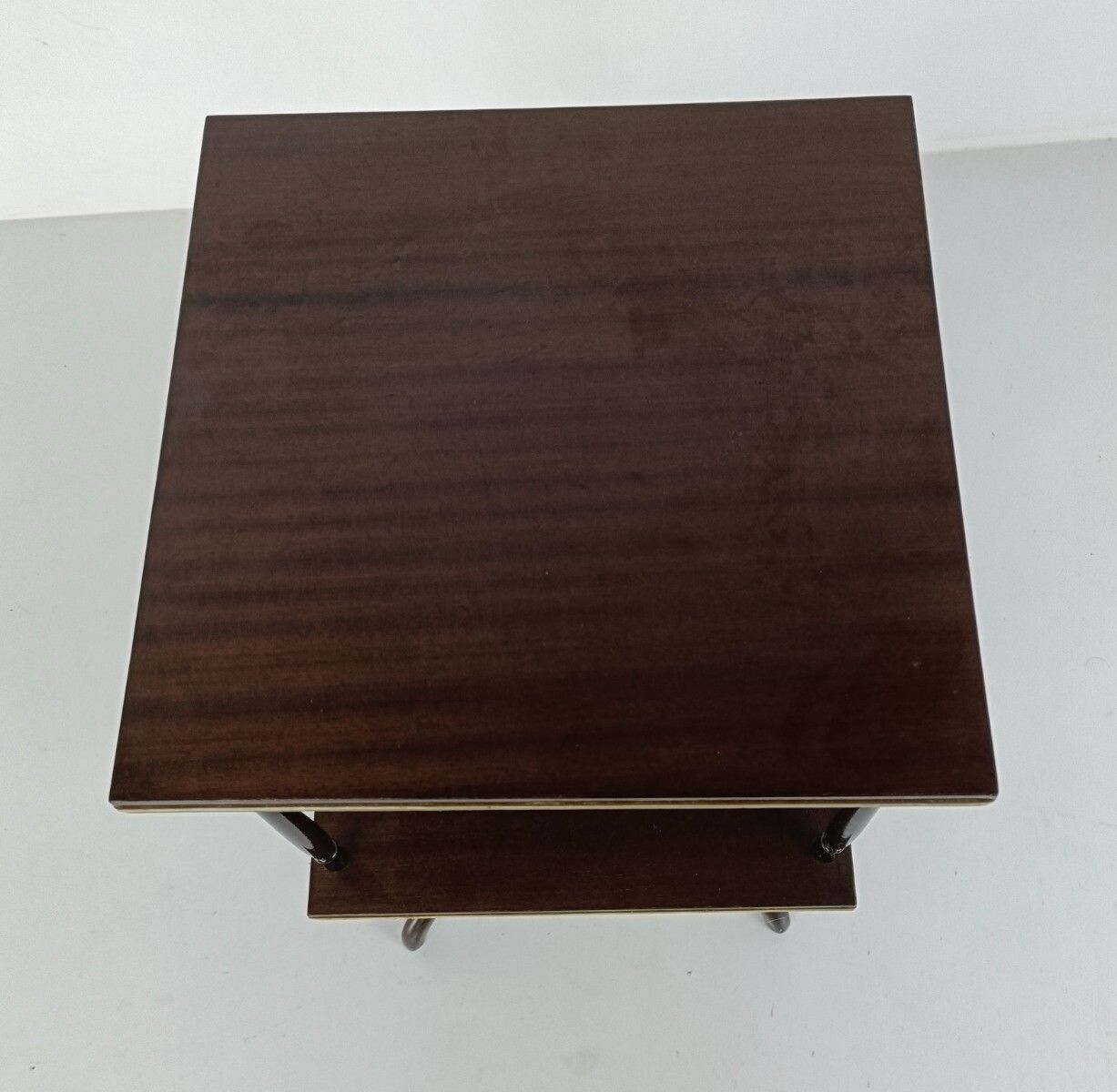 Pedestal Display Side Table Plant Stand Italian Lackered Wood Vintage Etagère photo furniture