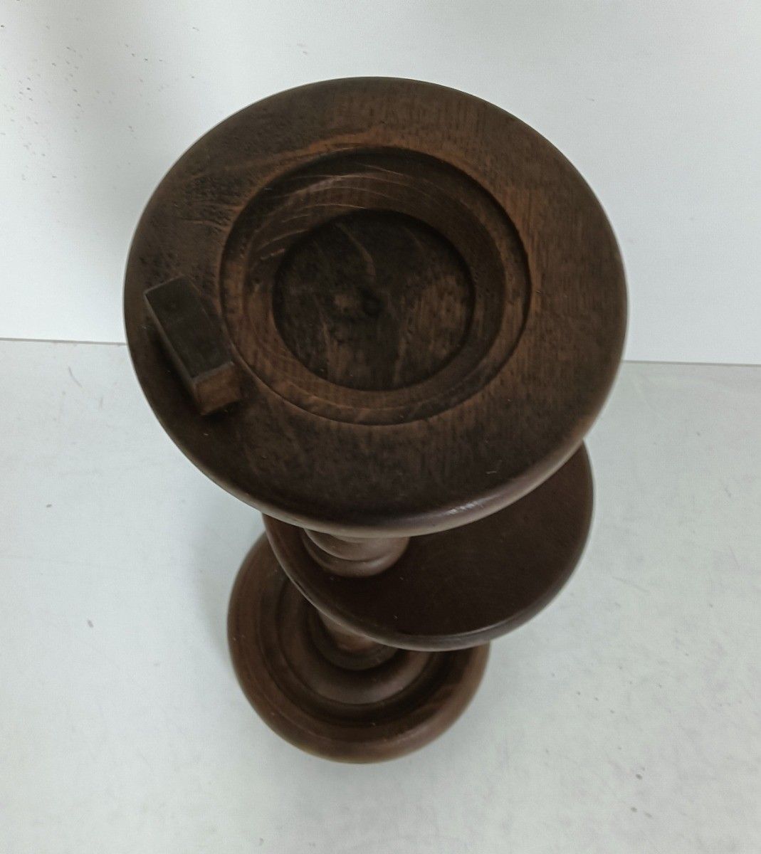 Pedestal Carved Wood Vintage Plant Stand Side Bonsai Table Barn Style Two Tier photo buy