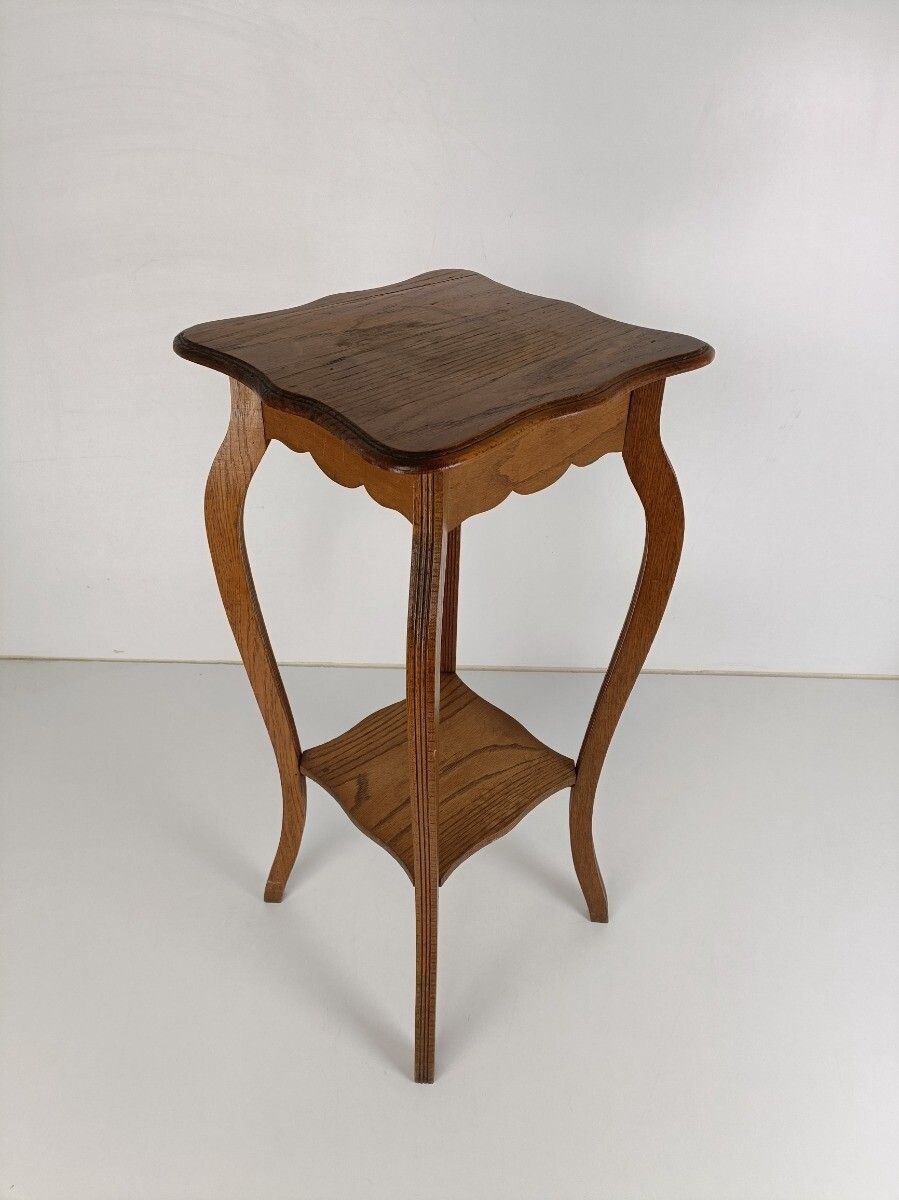 Art Nouveau Side Coffee Table Pedestal  Two Tier  Plant Stand Bonsai Stand Farmh photo for sale