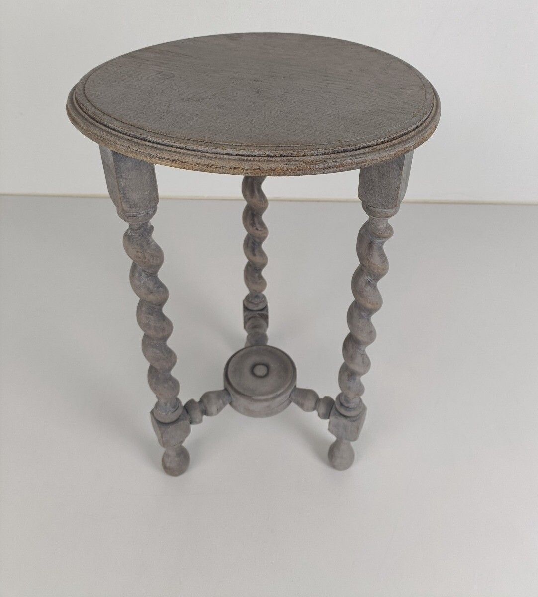 Barley Twist  Wooden Side Wine Table Pedestal Plant Bonsai Stand Two Tier Barn C photo furniture