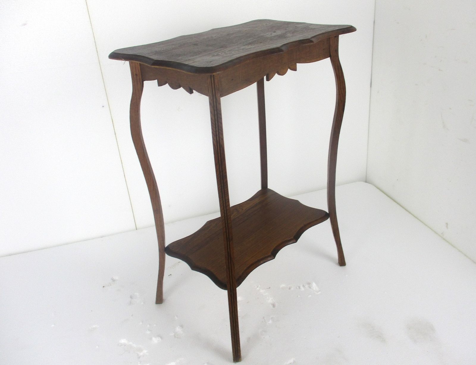 Art Nouveau Pedestal Side Occassional Table Plant Bonsai Stand Two Tier Antique photo furniture
