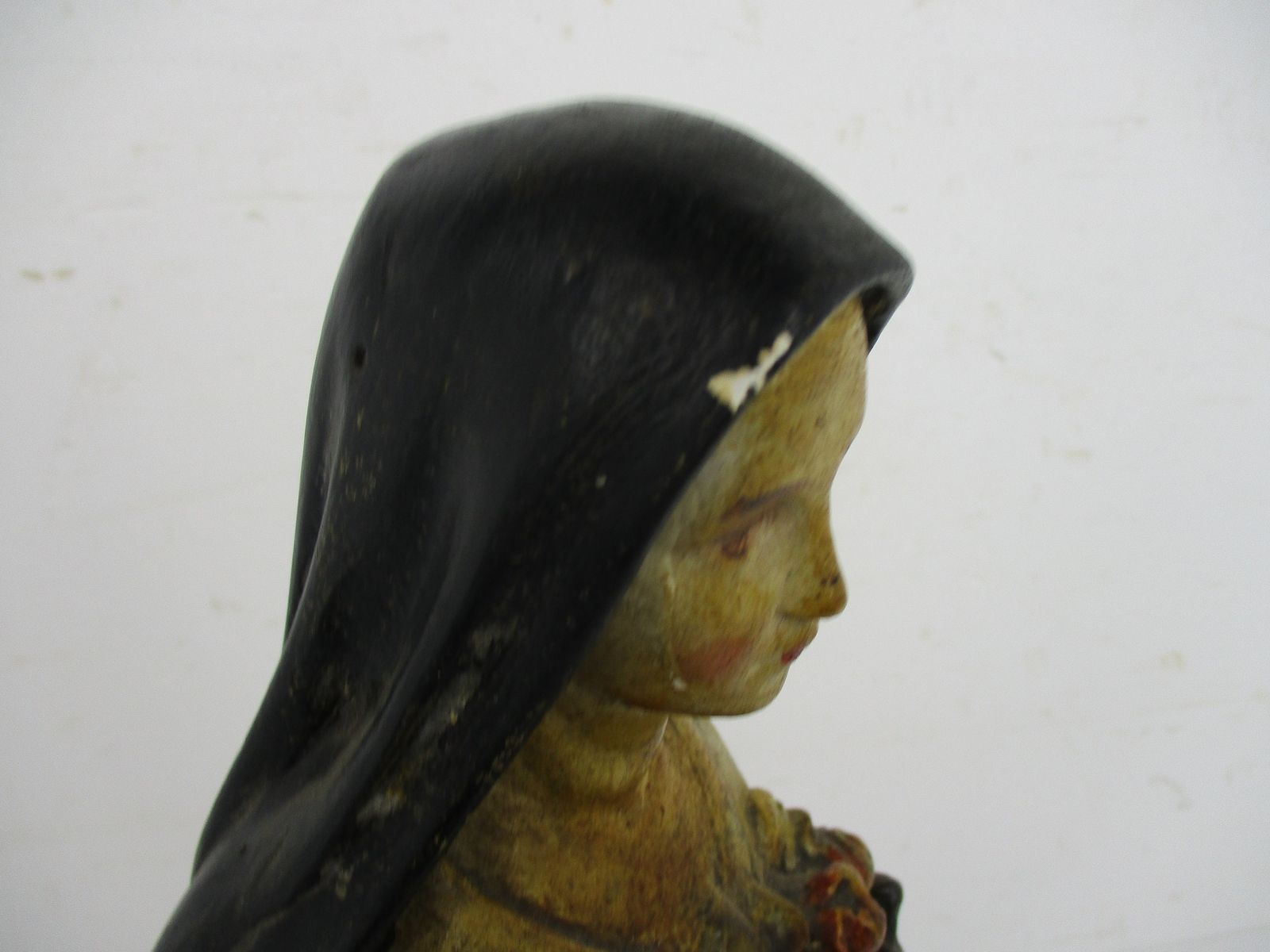 Vintage Statue Plaster St Saint Therese Lisieux Little Flower Of Jesus Chapel Ch photo 182.0