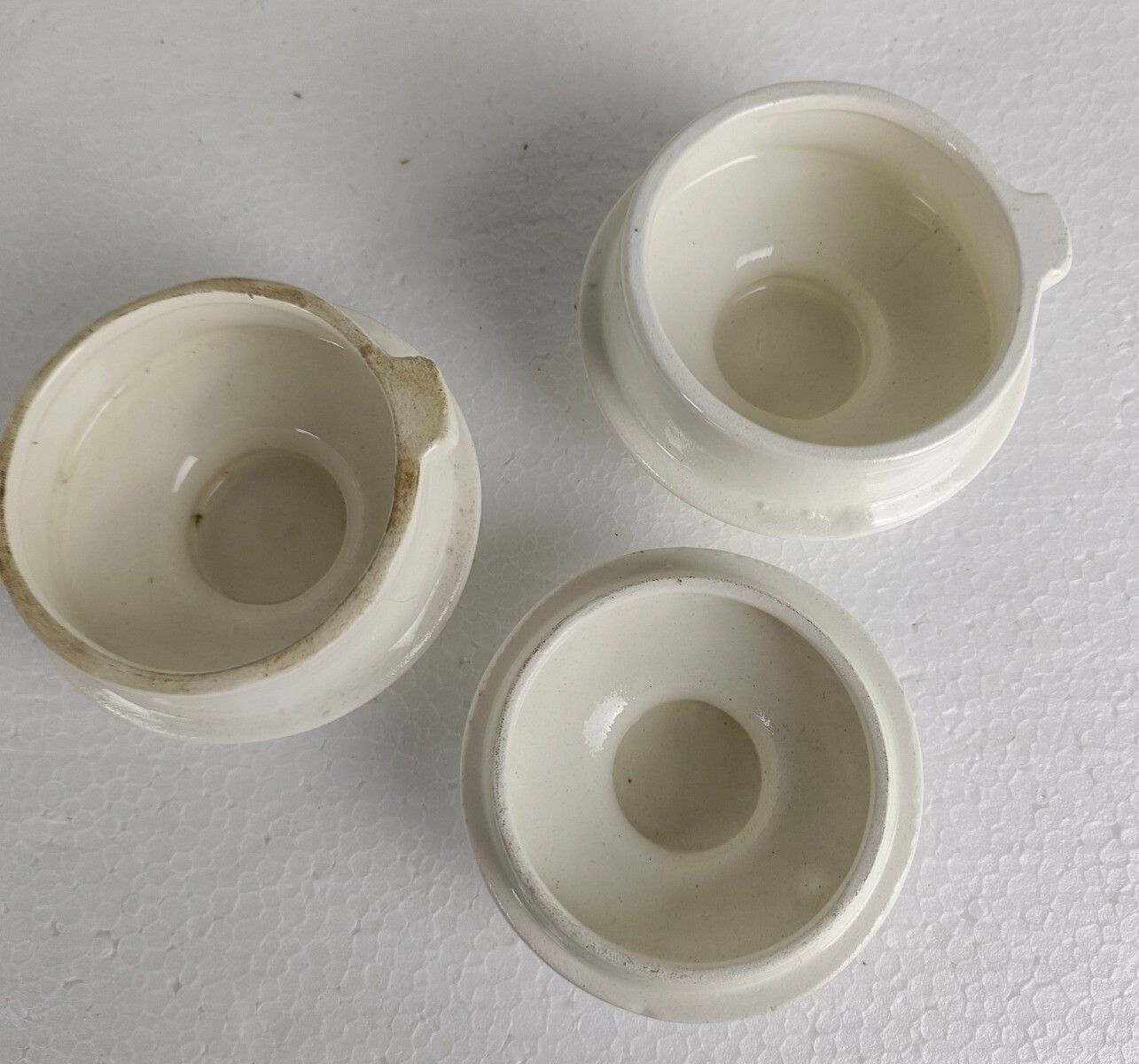 Set Of 4 Ceramic Tea Coffee Pot Sugar Bowl Milk Jar France Salins Feu D'artifice photo vinterior